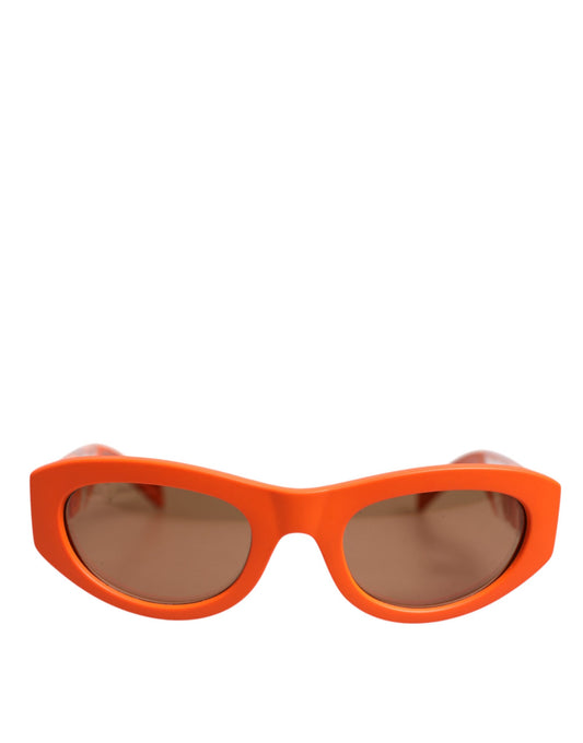Dolce & Gabbana Orange Reborn To Live Oval Frame Logo Eyewear Sunglasses Curated Luxury Accessories by Orvyn
