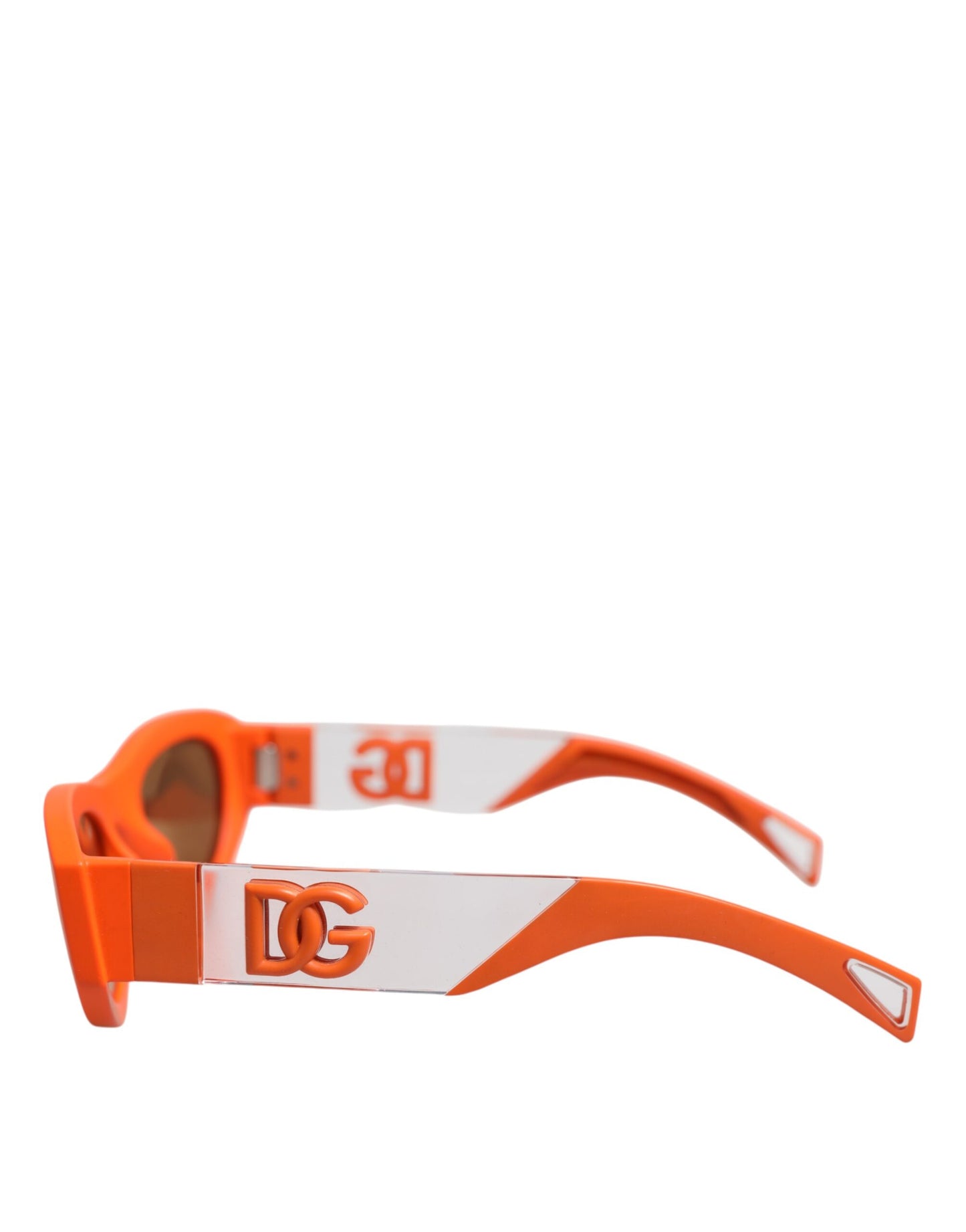 Dolce & Gabbana Orange Reborn To Live Oval Frame Logo Eyewear Sunglasses Curated Luxury Accessories by Orvyn