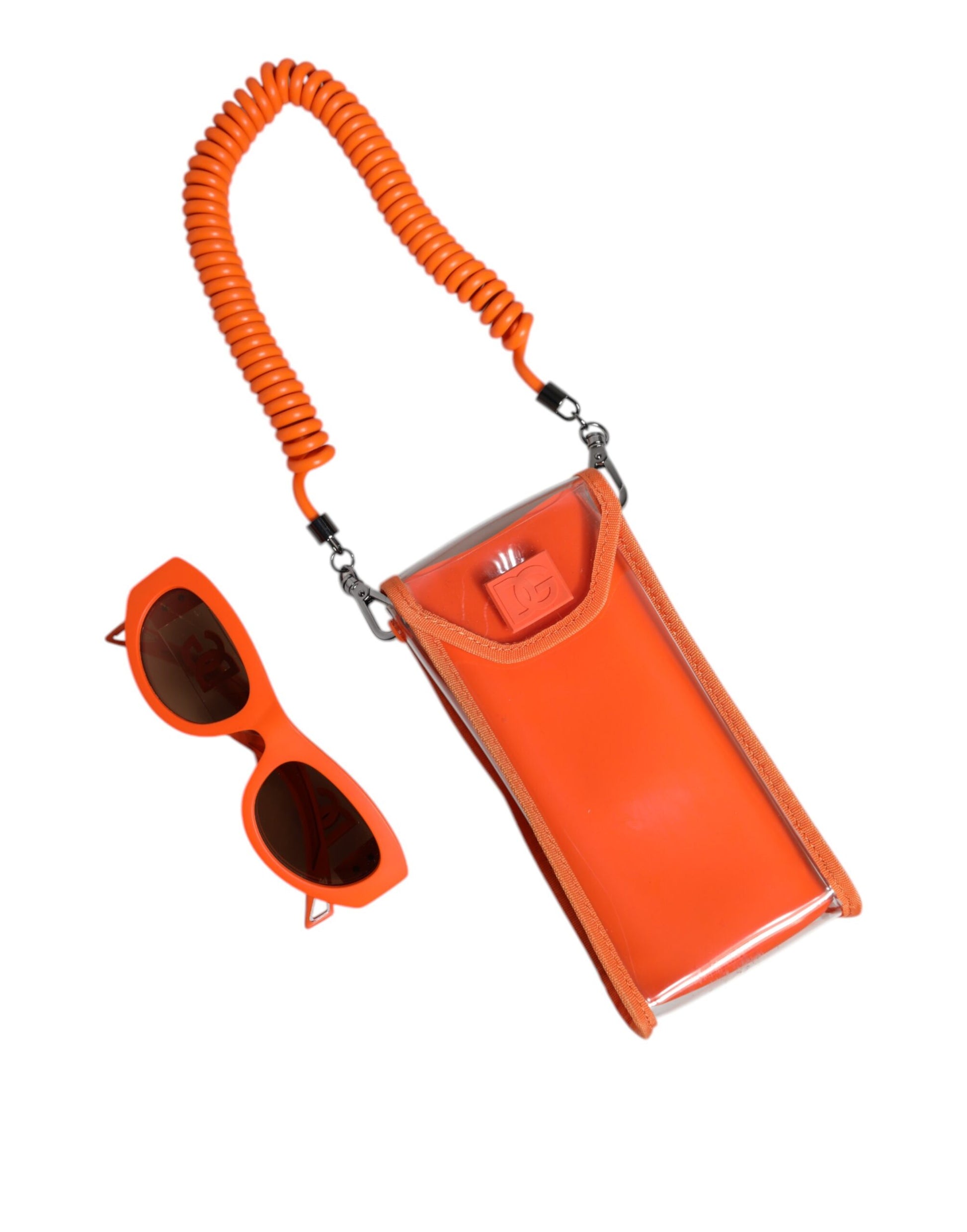 Dolce & Gabbana Orange Reborn To Live Oval Frame Logo Eyewear Sunglasses Curated Luxury Accessories by Orvyn