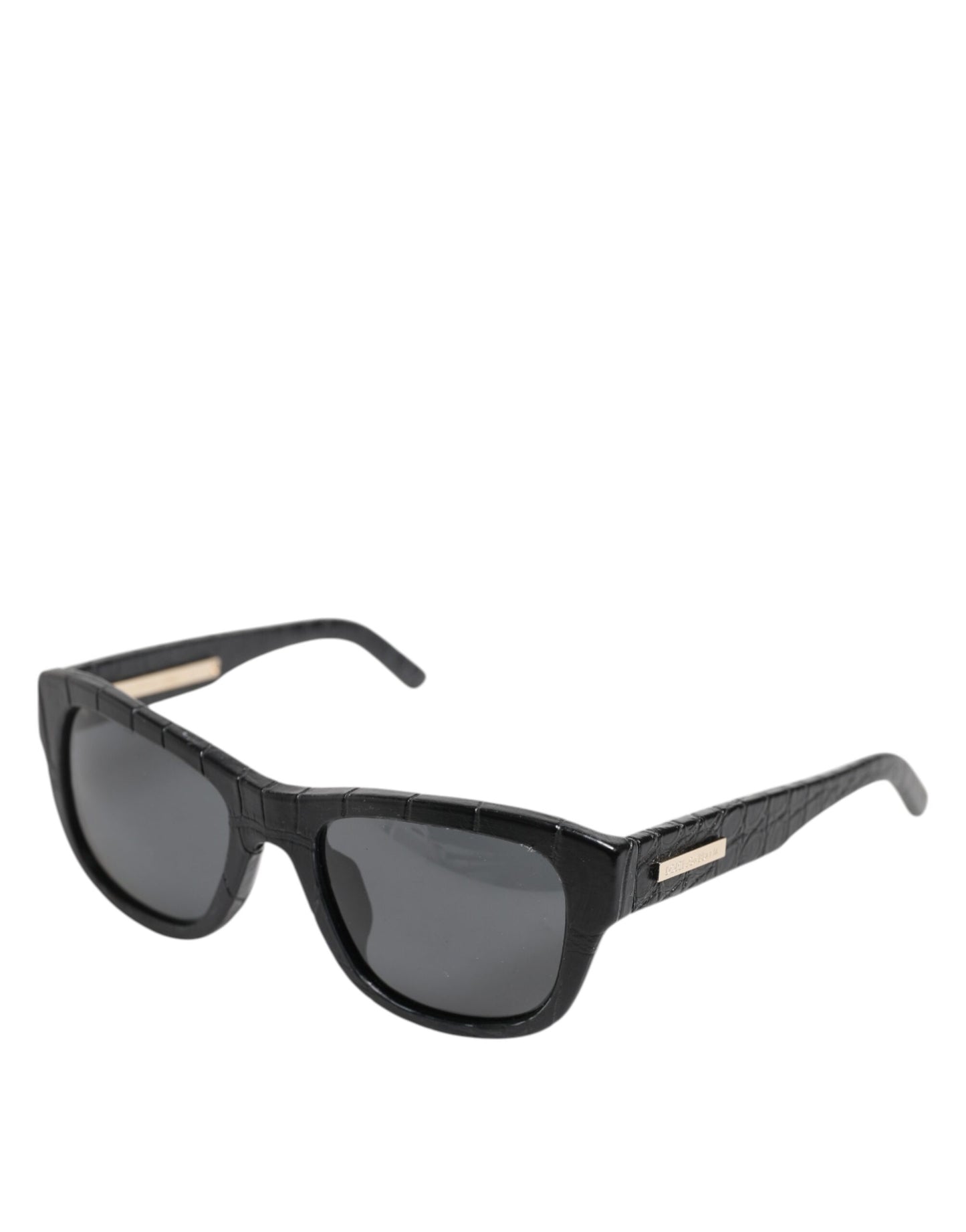 Dolce & Gabbana Black Leather Frame DG4177 Tinted Lens Sunglasses Curated Luxury Accessories by Orvyn