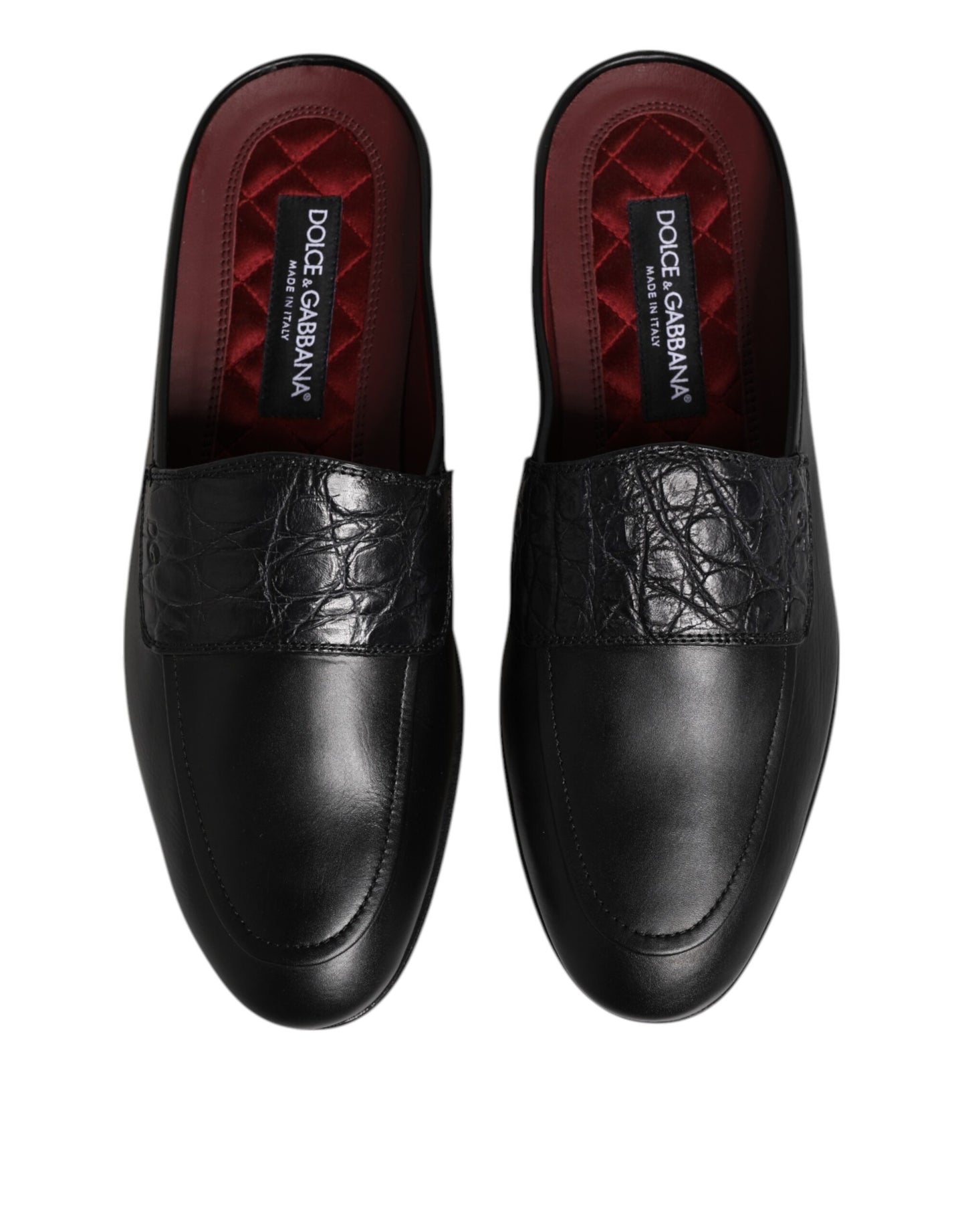 Dolce & Gabbana Black Calfskin Leather Slip On Loafers Shoes Curated Luxury Accessories by Orvyn