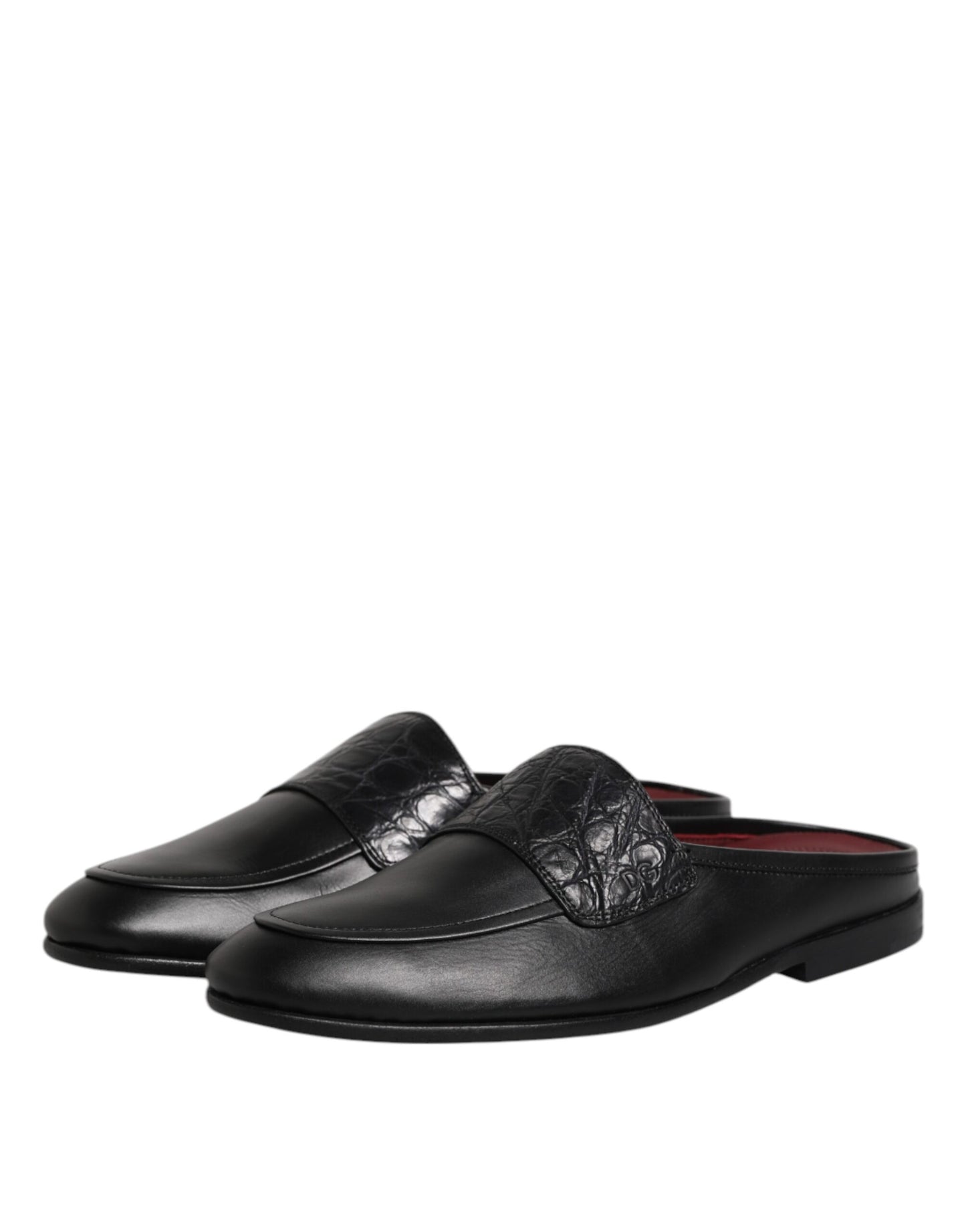 Dolce & Gabbana Black Calfskin Leather Slip On Loafers Shoes Curated Luxury Accessories by Orvyn