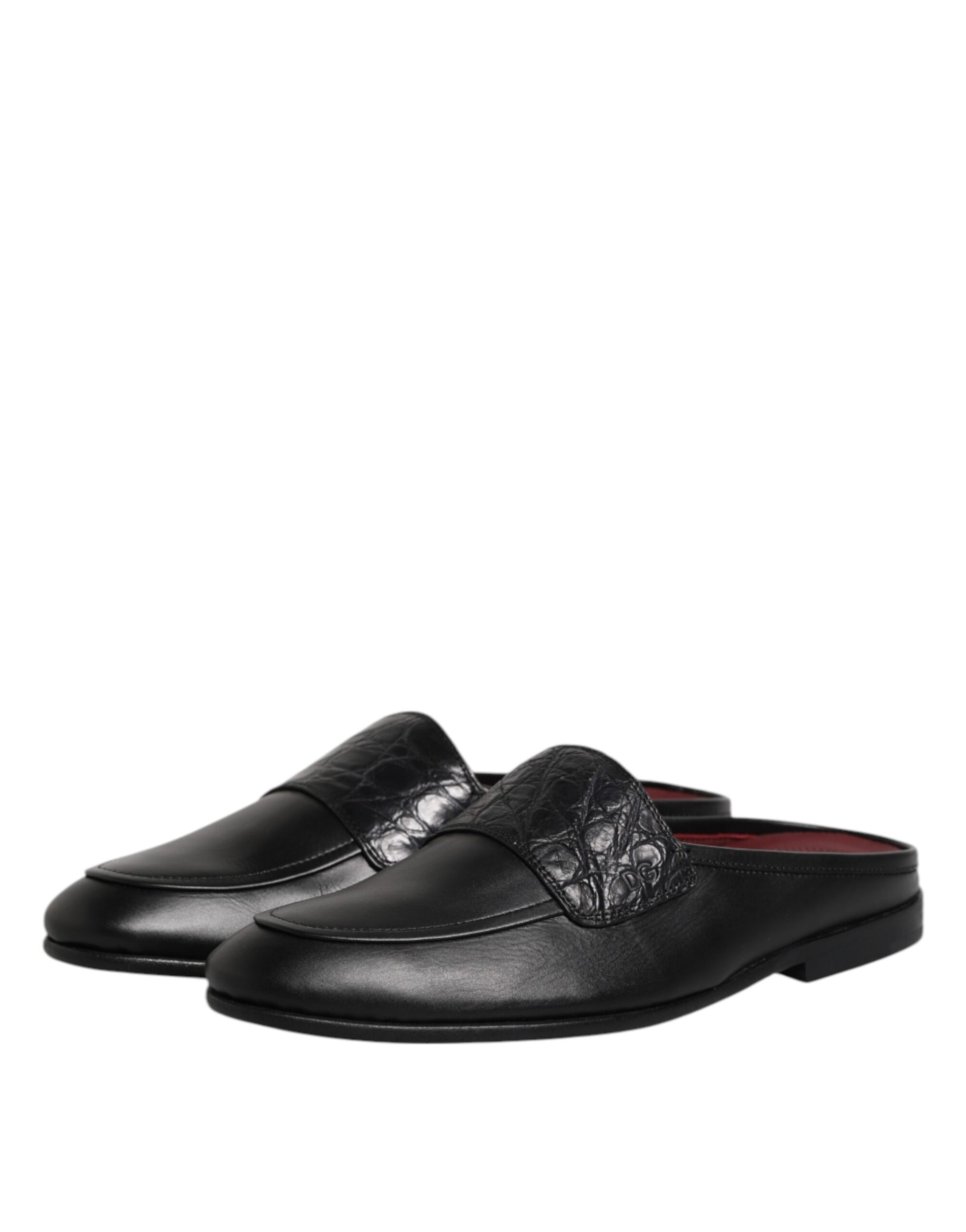 Dolce & Gabbana Black Calfskin Leather Slip On Loafers Shoes Curated Luxury Accessories by Orvyn