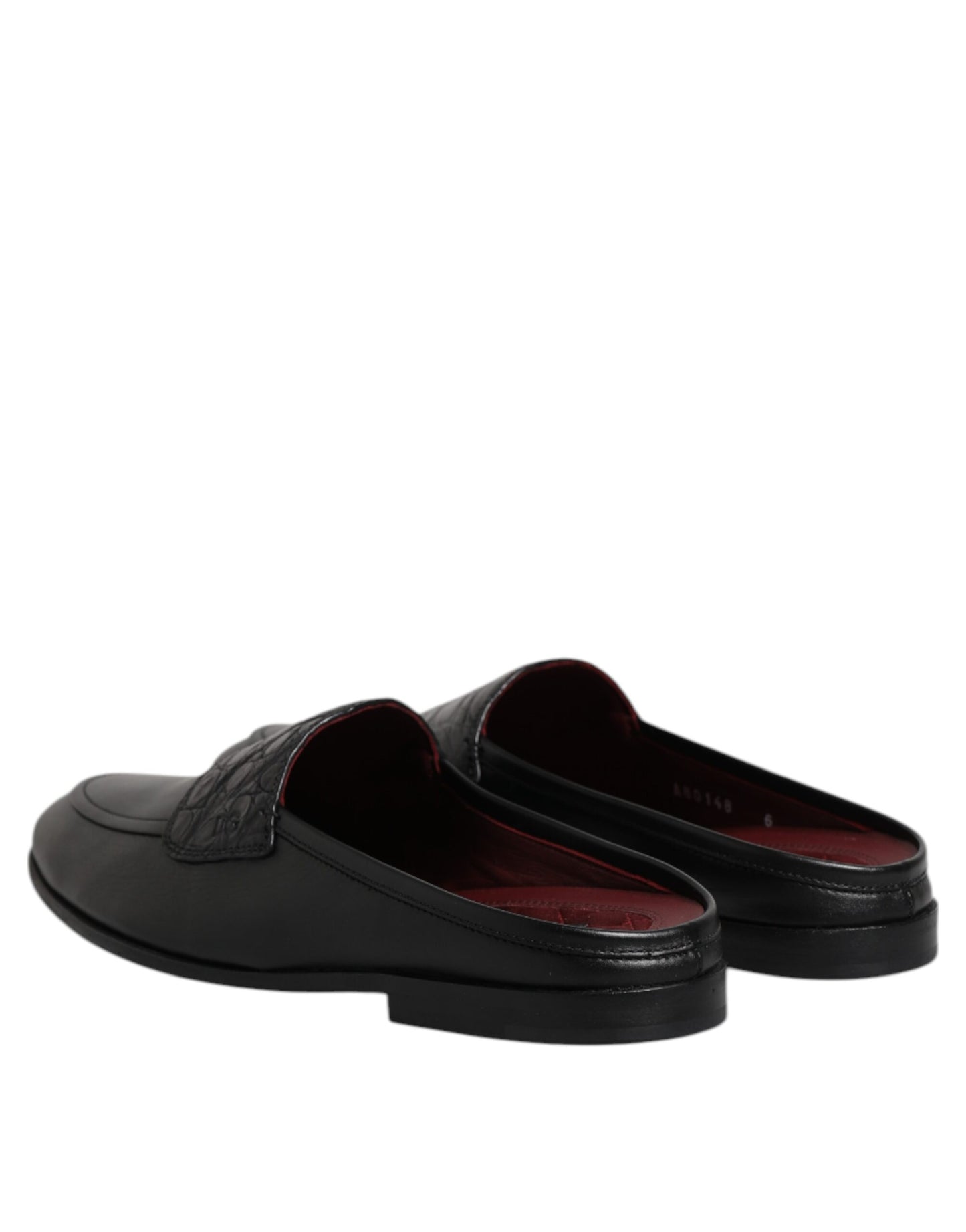 Dolce & Gabbana Black Calfskin Leather Slip On Loafers Shoes Curated Luxury Accessories by Orvyn