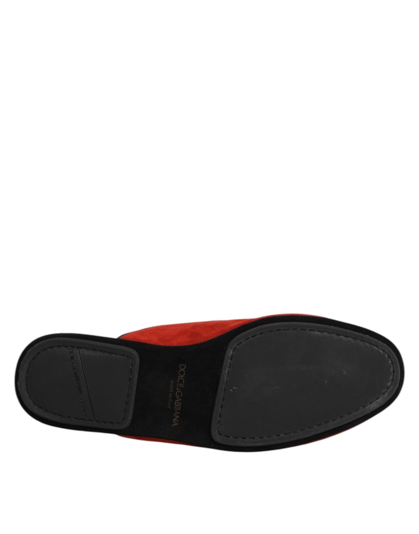Dolce & Gabbana Orange Suede Slides Flat Slipper Shoes Curated Luxury Accessories by Orvyn