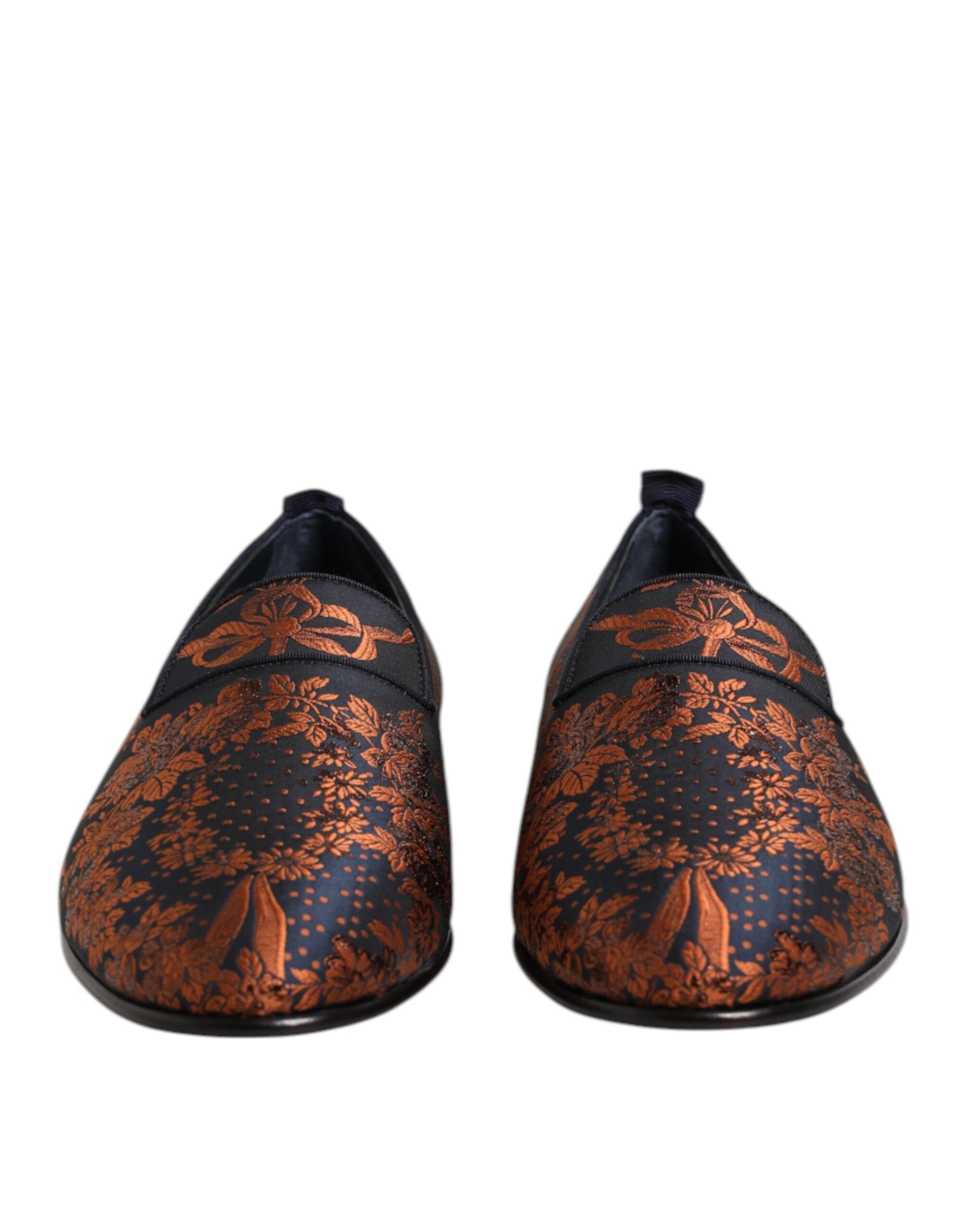 Dolce & Gabbana Black Jacquard Polyester Slip On Loafers Shoes Curated Luxury Accessories by Orvyn