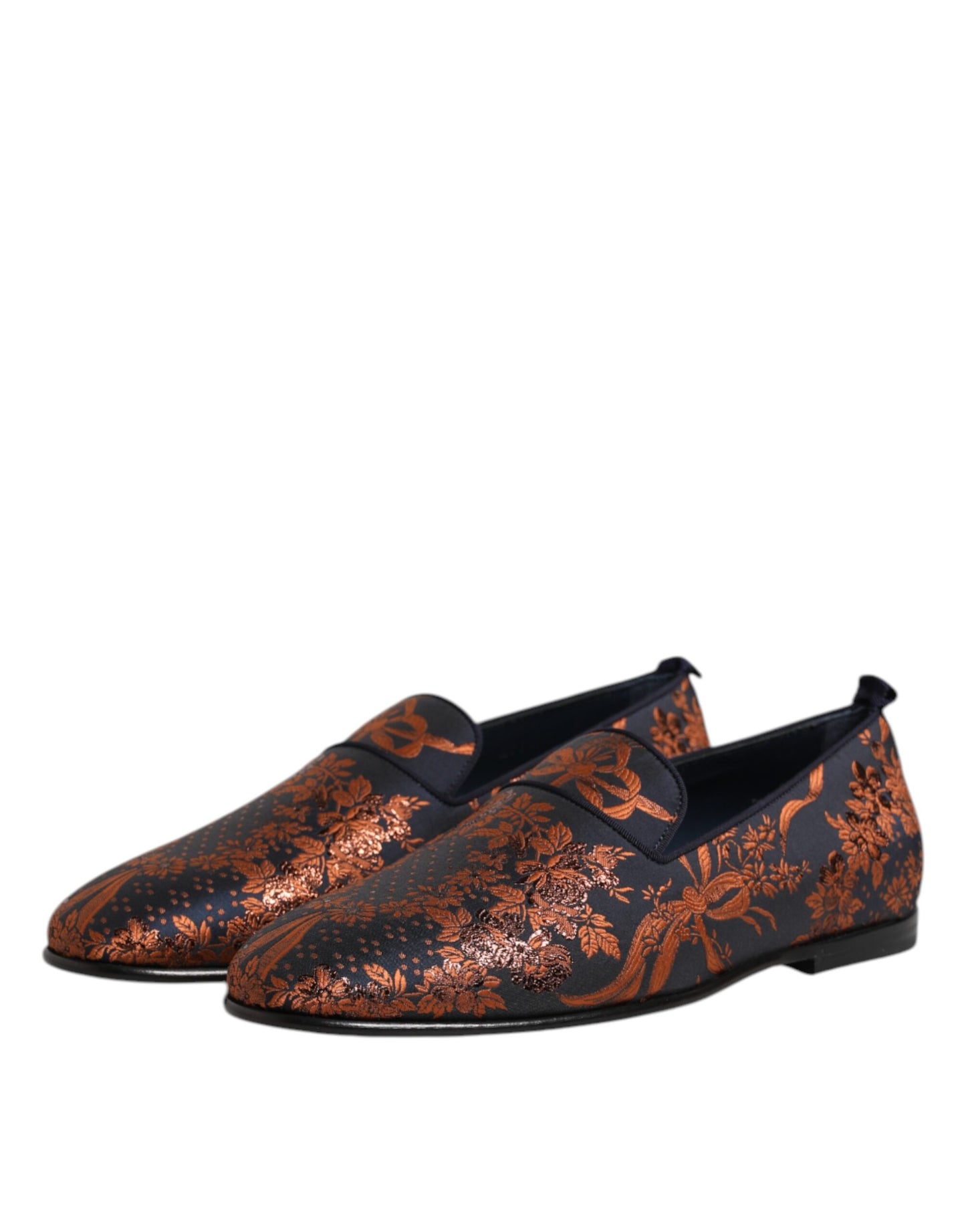 Dolce & Gabbana Black Jacquard Polyester Slip On Loafers Shoes Curated Luxury Accessories by Orvyn