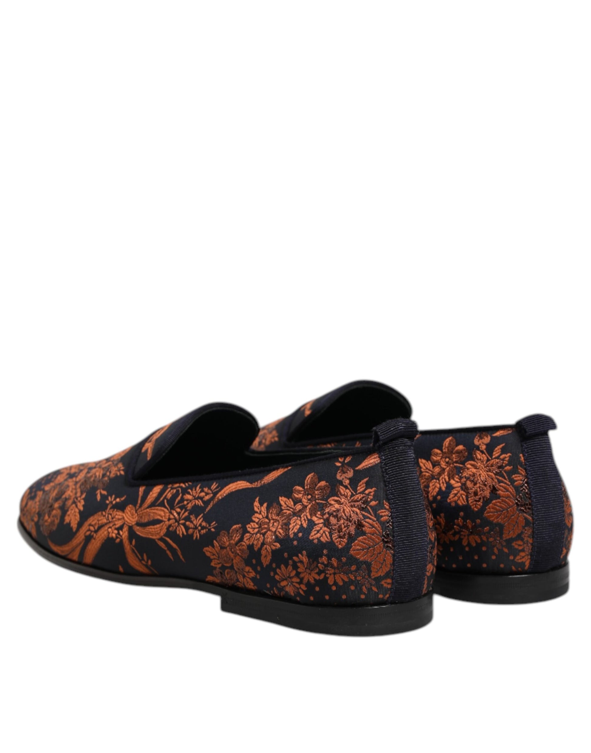 Dolce & Gabbana Black Jacquard Polyester Slip On Loafers Shoes Curated Luxury Accessories by Orvyn