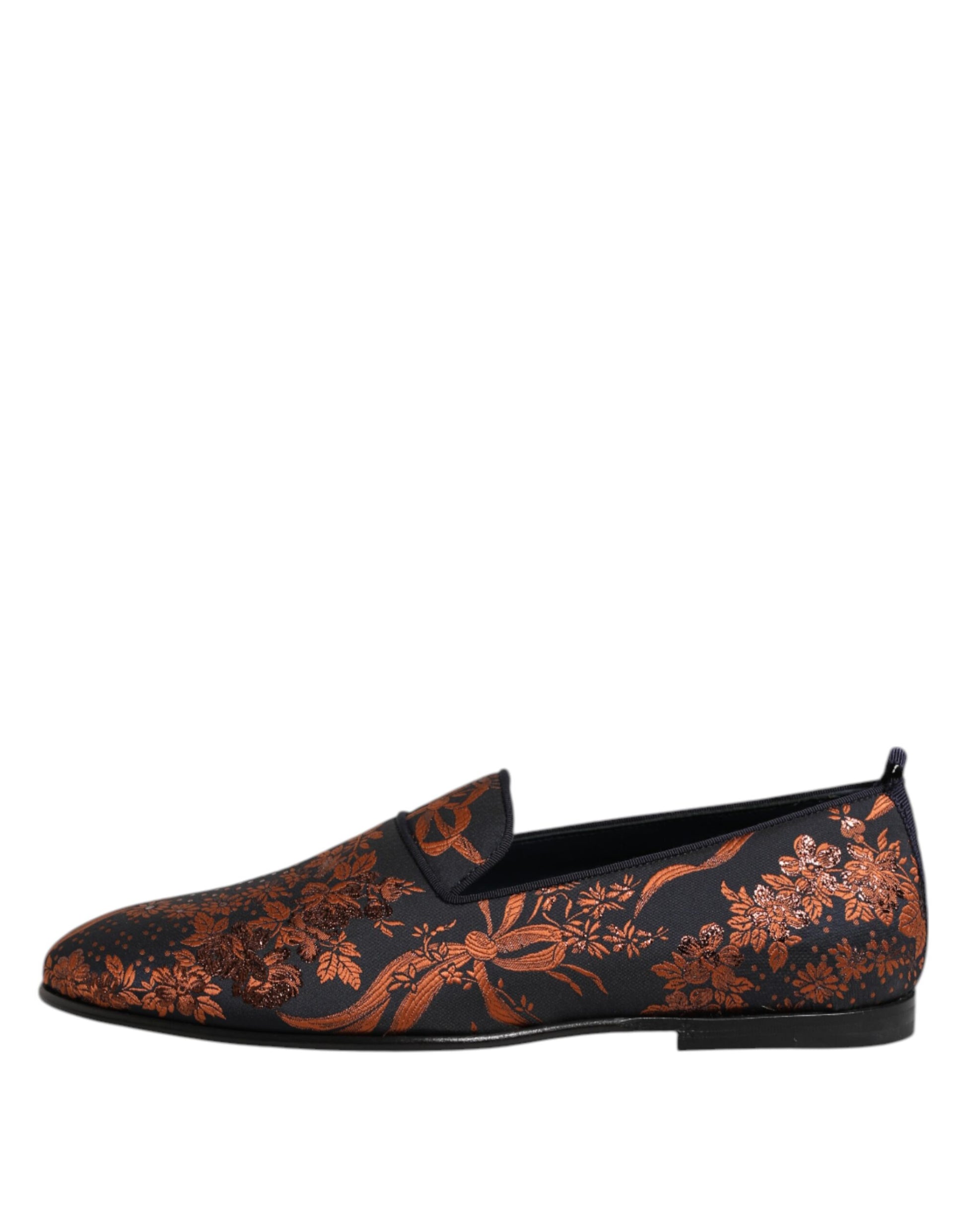 Dolce & Gabbana Black Jacquard Polyester Slip On Loafers Shoes Curated Luxury Accessories by Orvyn
