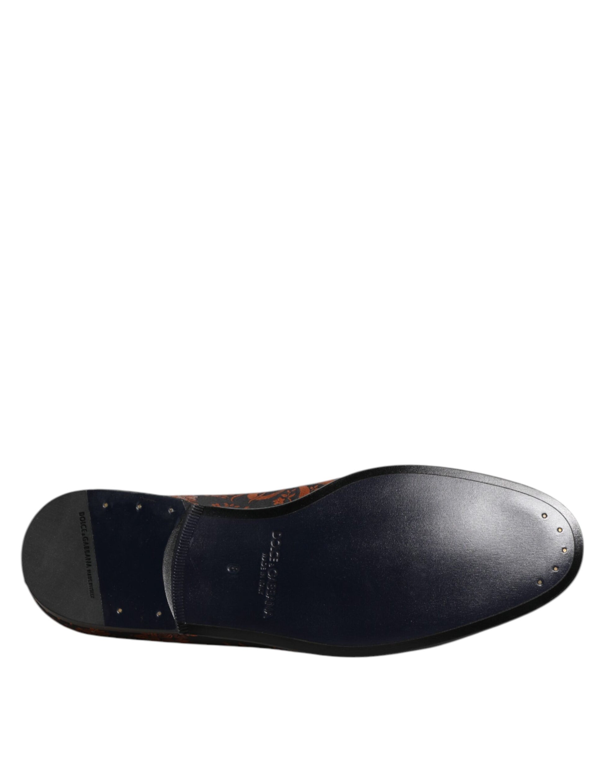Dolce & Gabbana Black Jacquard Polyester Slip On Loafers Shoes Curated Luxury Accessories by Orvyn
