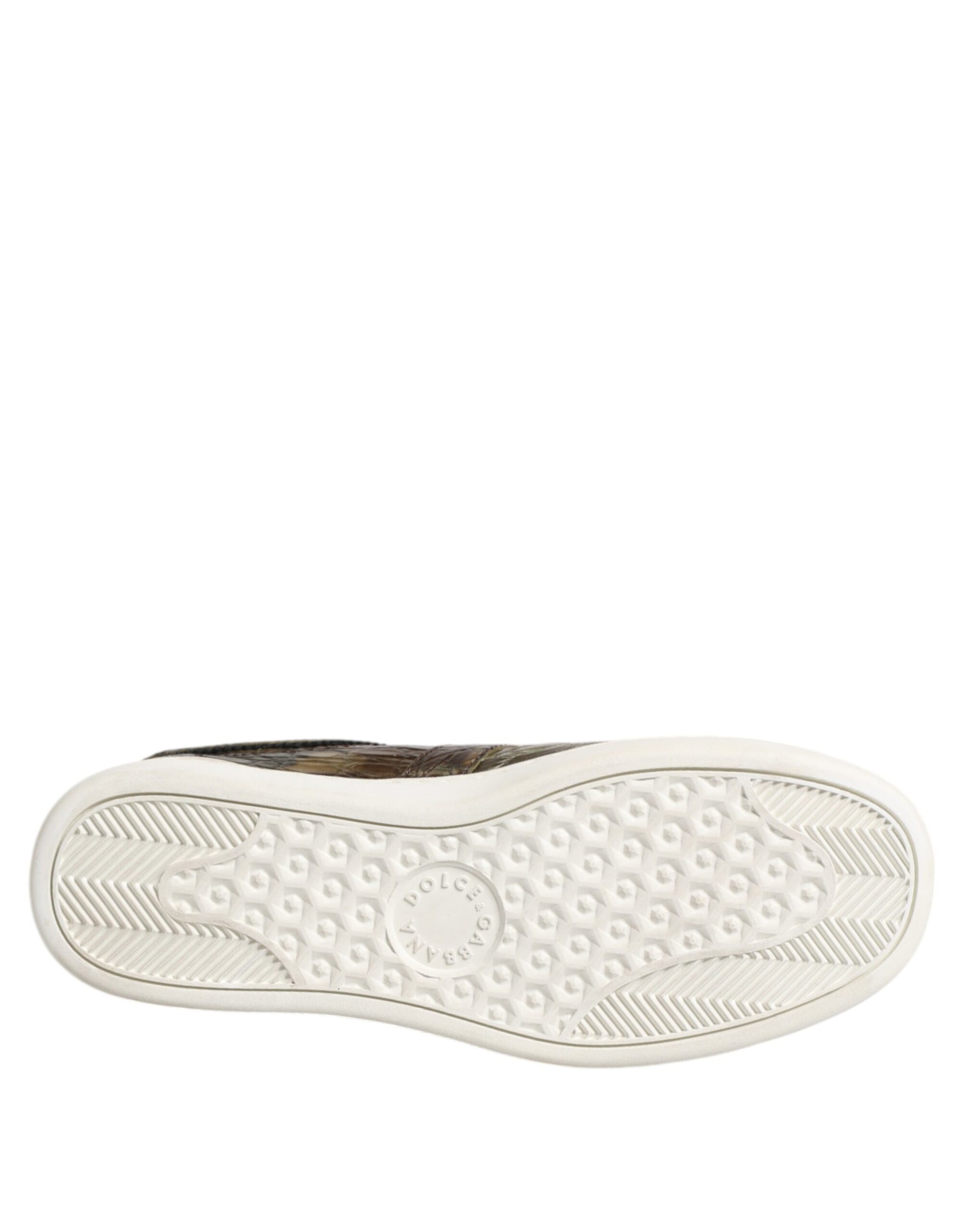 Dolce & Gabbana Brown Exotic Leather Low Top Sneakers Shoes Curated Luxury Accessories by Orvyn