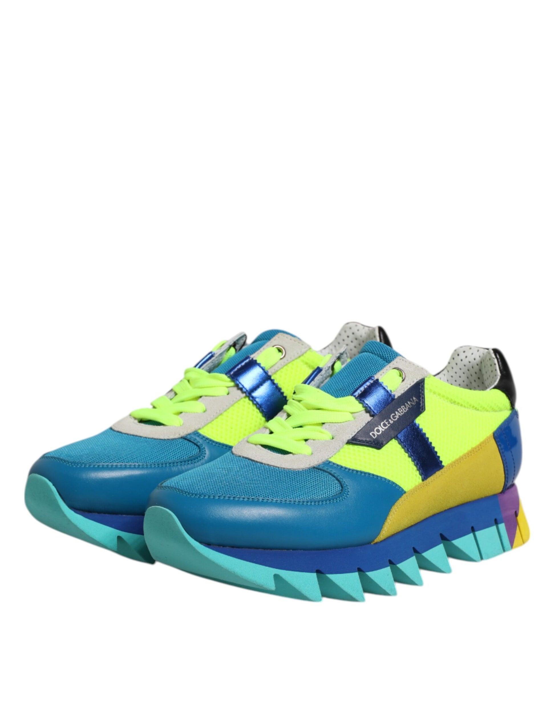 Dolce & Gabbana Multicolor Leather Low Top Men Sneakers Shoes Curated Luxury Accessories by Orvyn