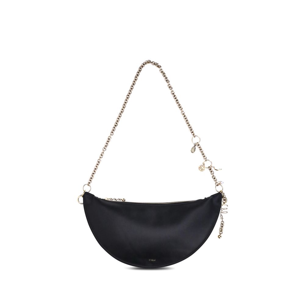 Chloé Black Calf Leather Bos Taurus Shoulder Bag Curated Luxury Accessories by Orvyn