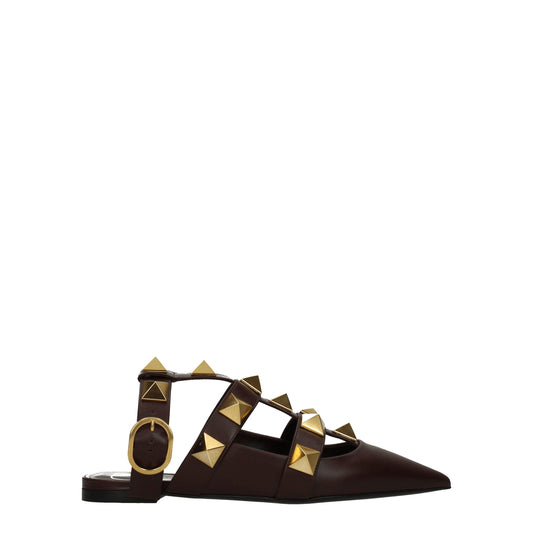 Valentino Garavani Brown Leather Sandals Curated Luxury Accessories by Orvyn