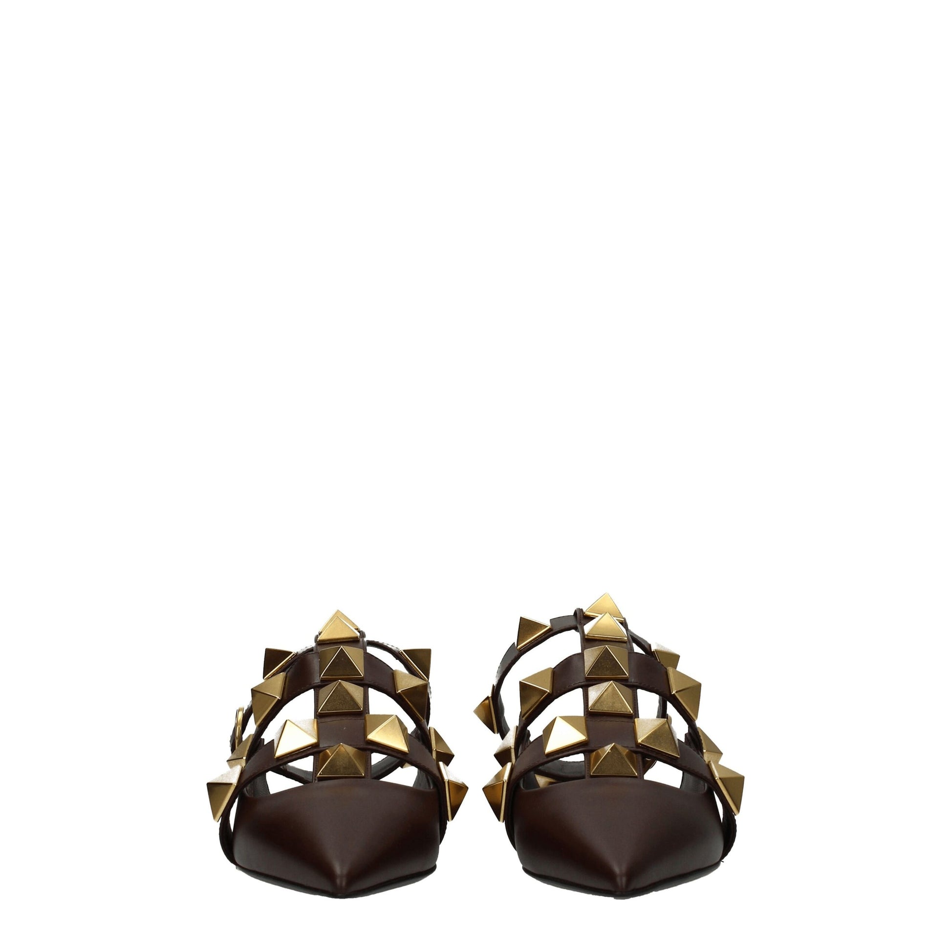 Valentino Garavani Brown Leather Sandals Curated Luxury Accessories by Orvyn