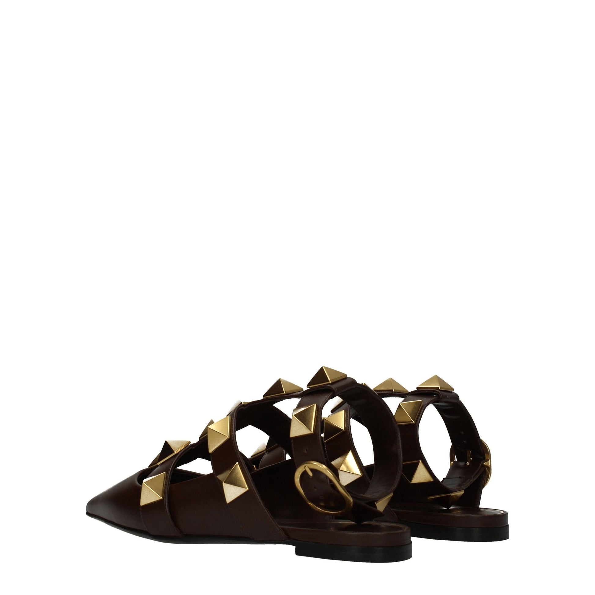 Valentino Garavani Brown Leather Sandals Curated Luxury Accessories by Orvyn