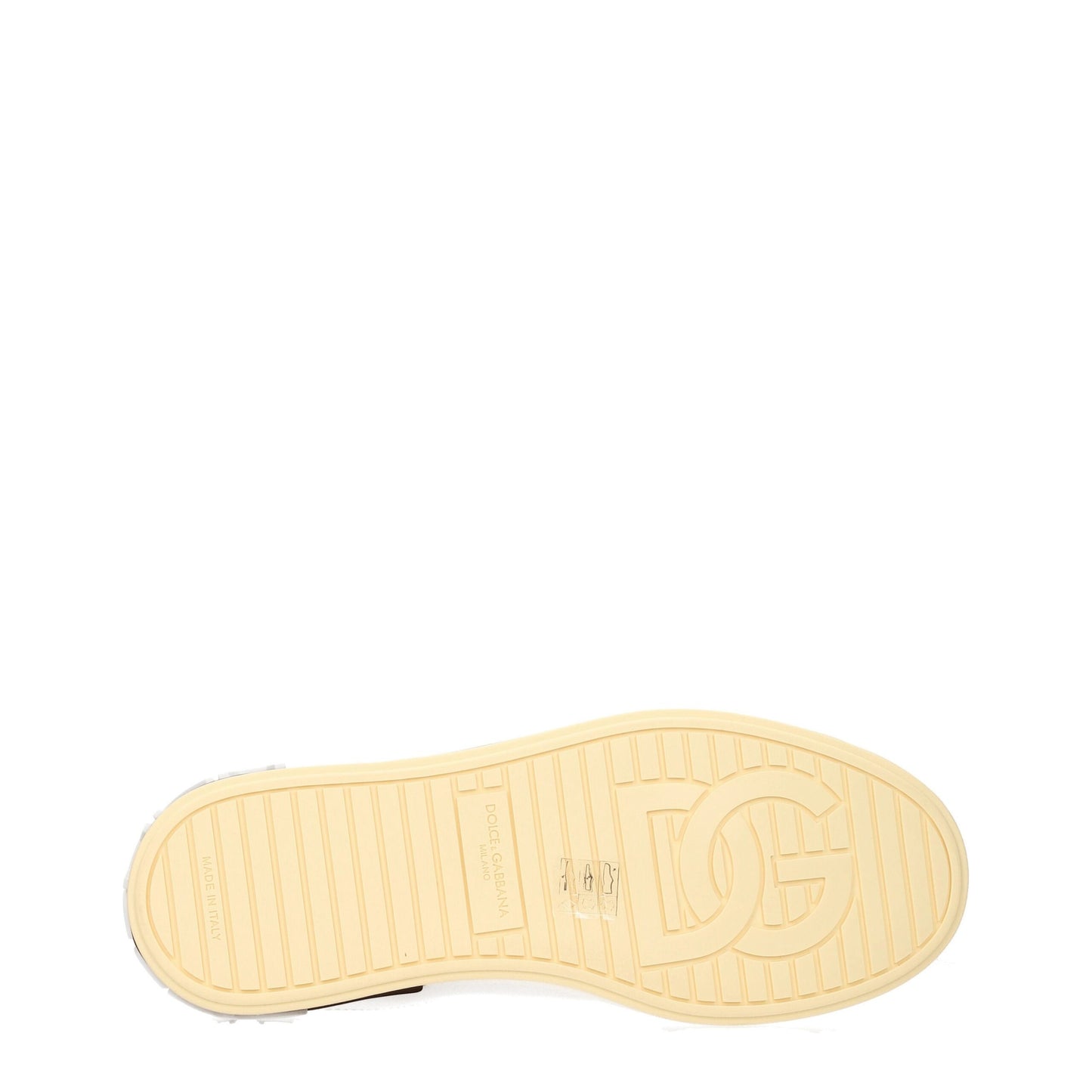 Dolce & Gabbana White Leather Low Top Sneakers weiss