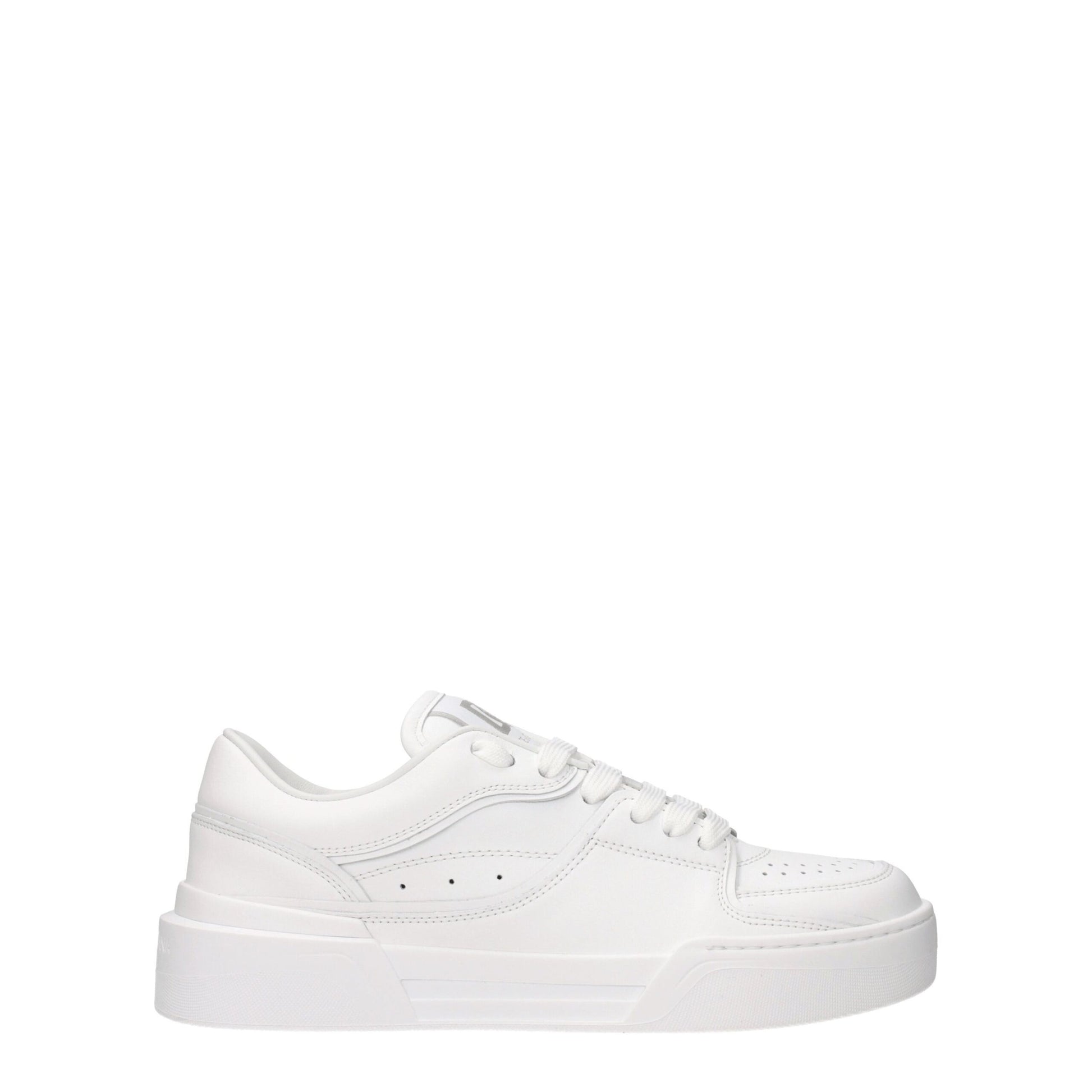 Dolce & Gabbana White Leather Low Top Sneakers Curated Luxury Accessories by Orvyn