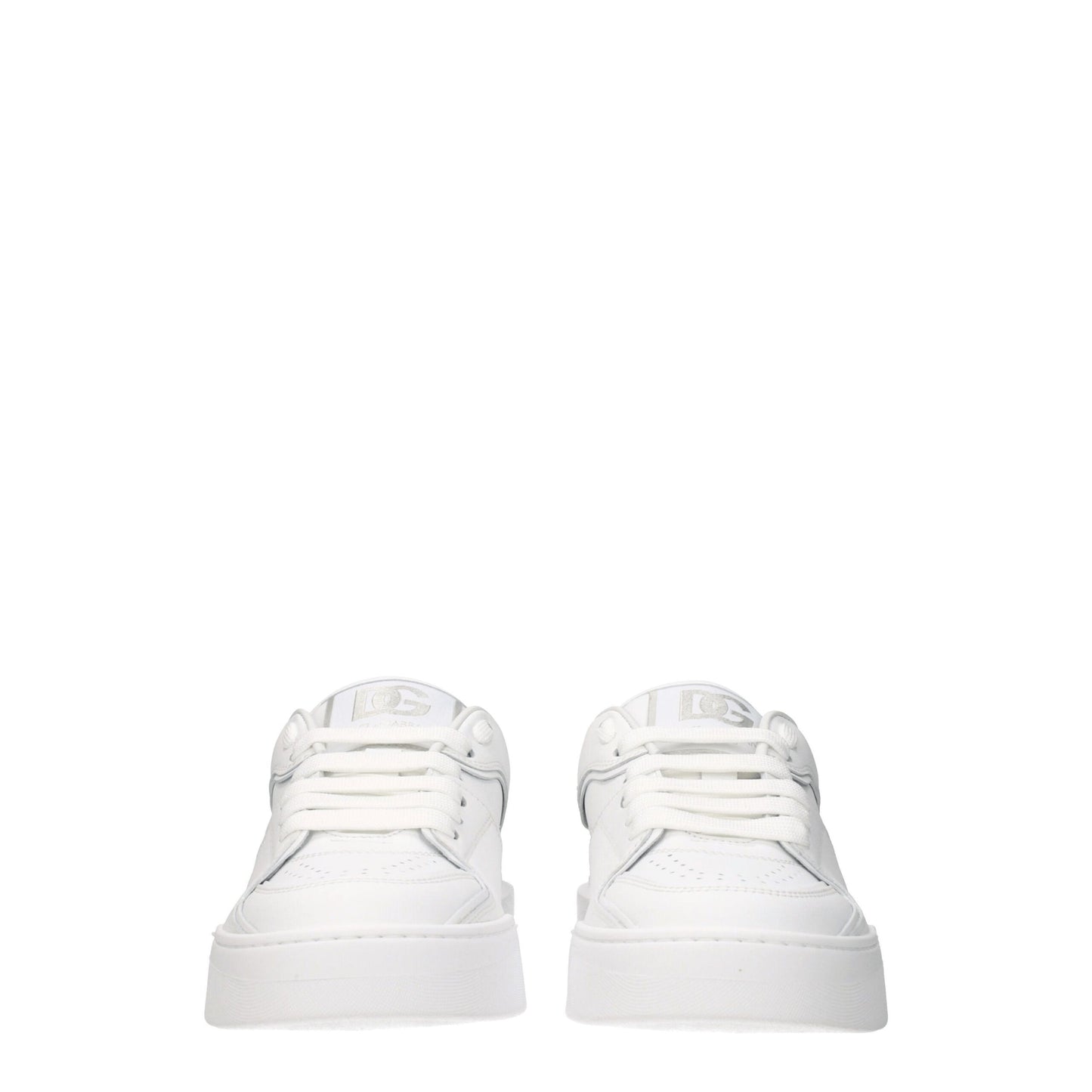 Dolce & Gabbana White Leather Low Top Sneakers Curated Luxury Accessories by Orvyn