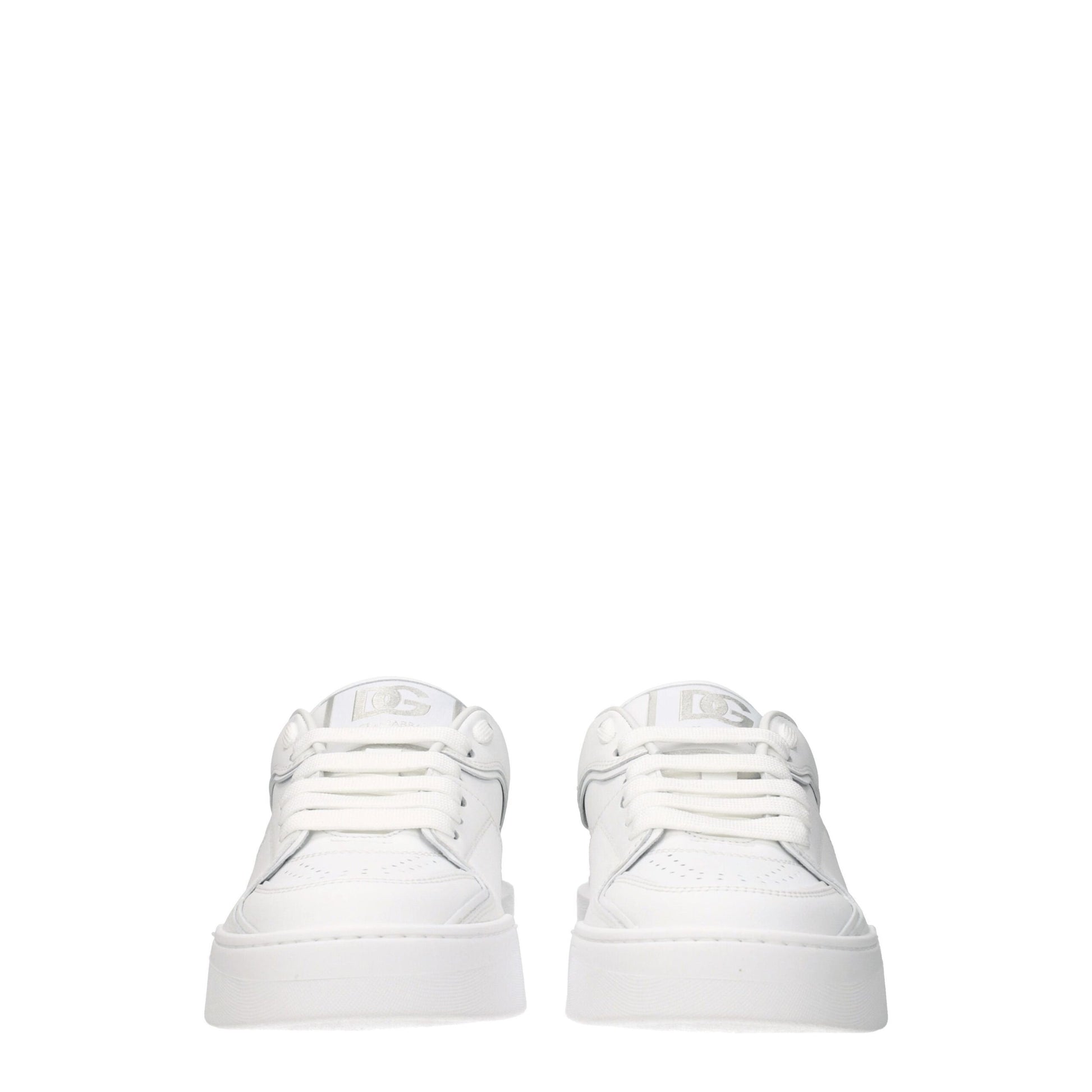 Dolce & Gabbana White Leather Low Top Sneakers Curated Luxury Accessories by Orvyn