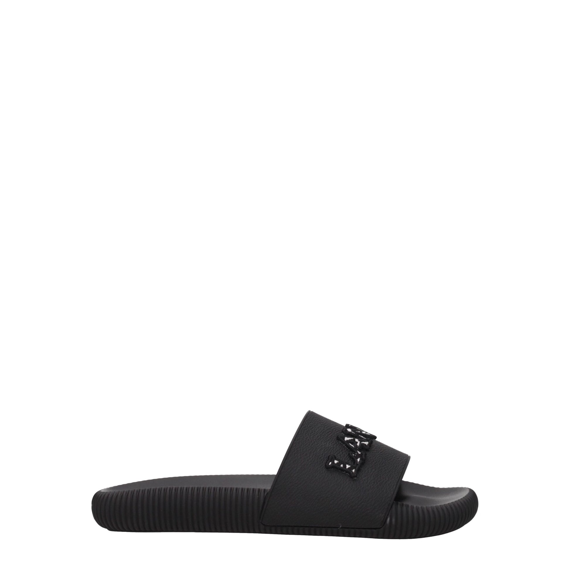 Lanvin Black Cotton Slippers Curated Luxury Accessories by Orvyn