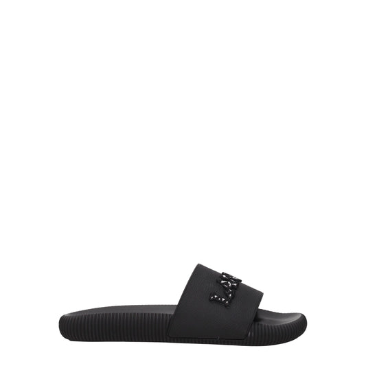 Lanvin Black Cotton Slippers Curated Luxury Accessories by Orvyn