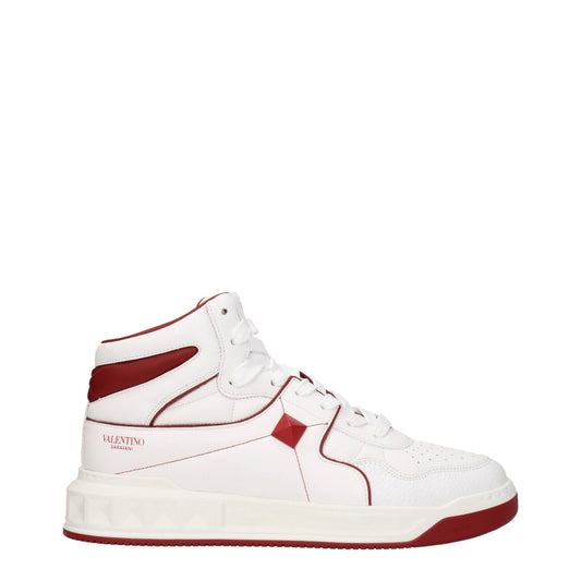 Valentino Garavani White Leather High Top Sneakers Curated Luxury Accessories by Orvyn