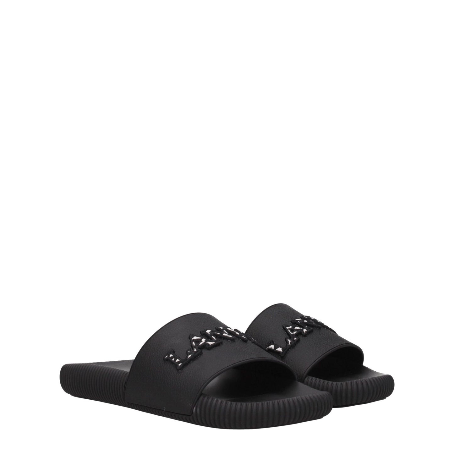 Lanvin Black Cotton Slippers Curated Luxury Accessories by Orvyn