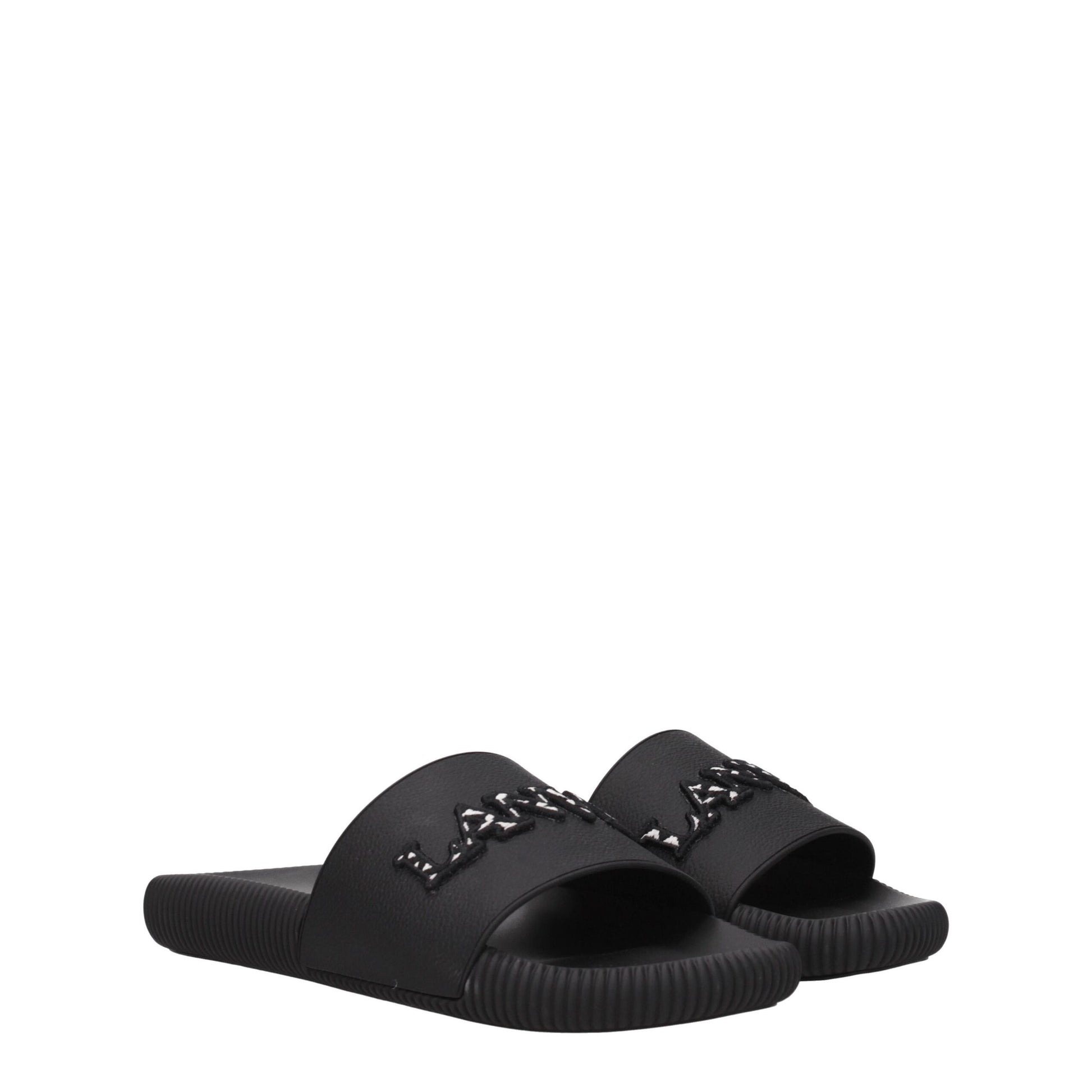 Lanvin Black Cotton Slippers Curated Luxury Accessories by Orvyn