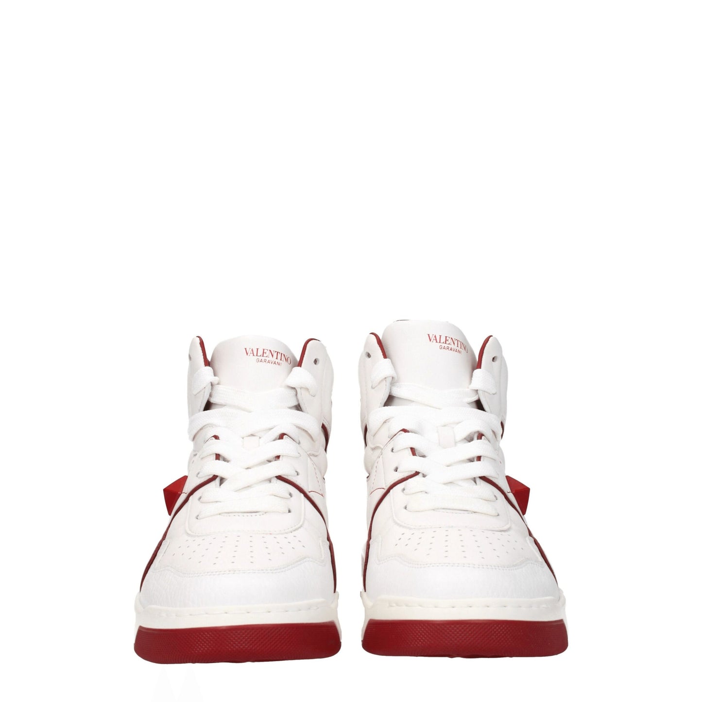 Valentino Garavani White Leather High Top Sneakers Curated Luxury Accessories by Orvyn
