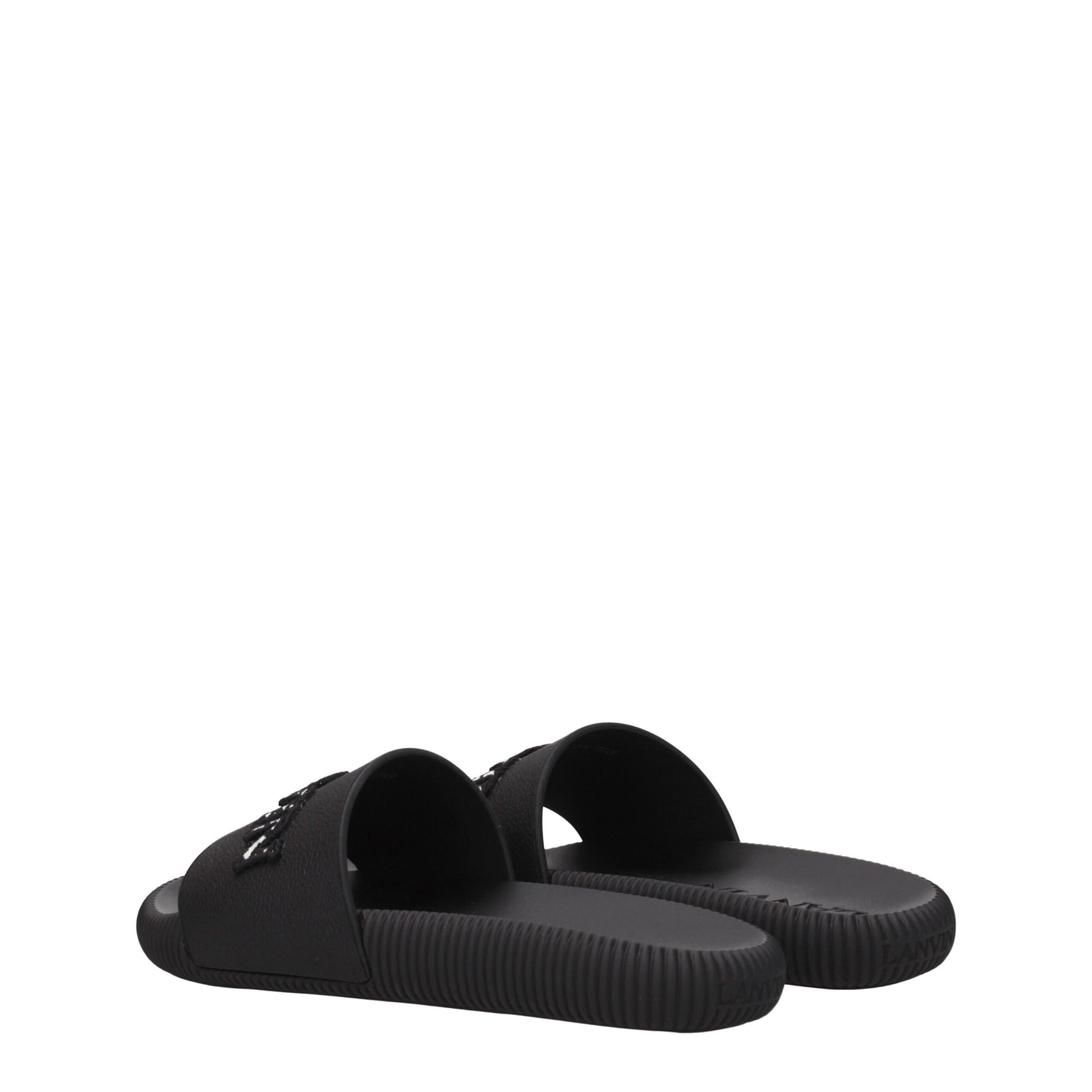 Lanvin Black Cotton Slippers Curated Luxury Accessories by Orvyn