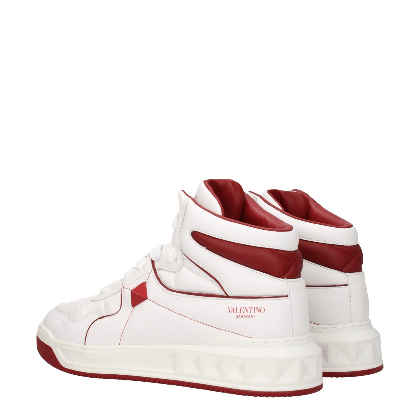 Valentino Garavani White Leather High Top Sneakers Curated Luxury Accessories by Orvyn