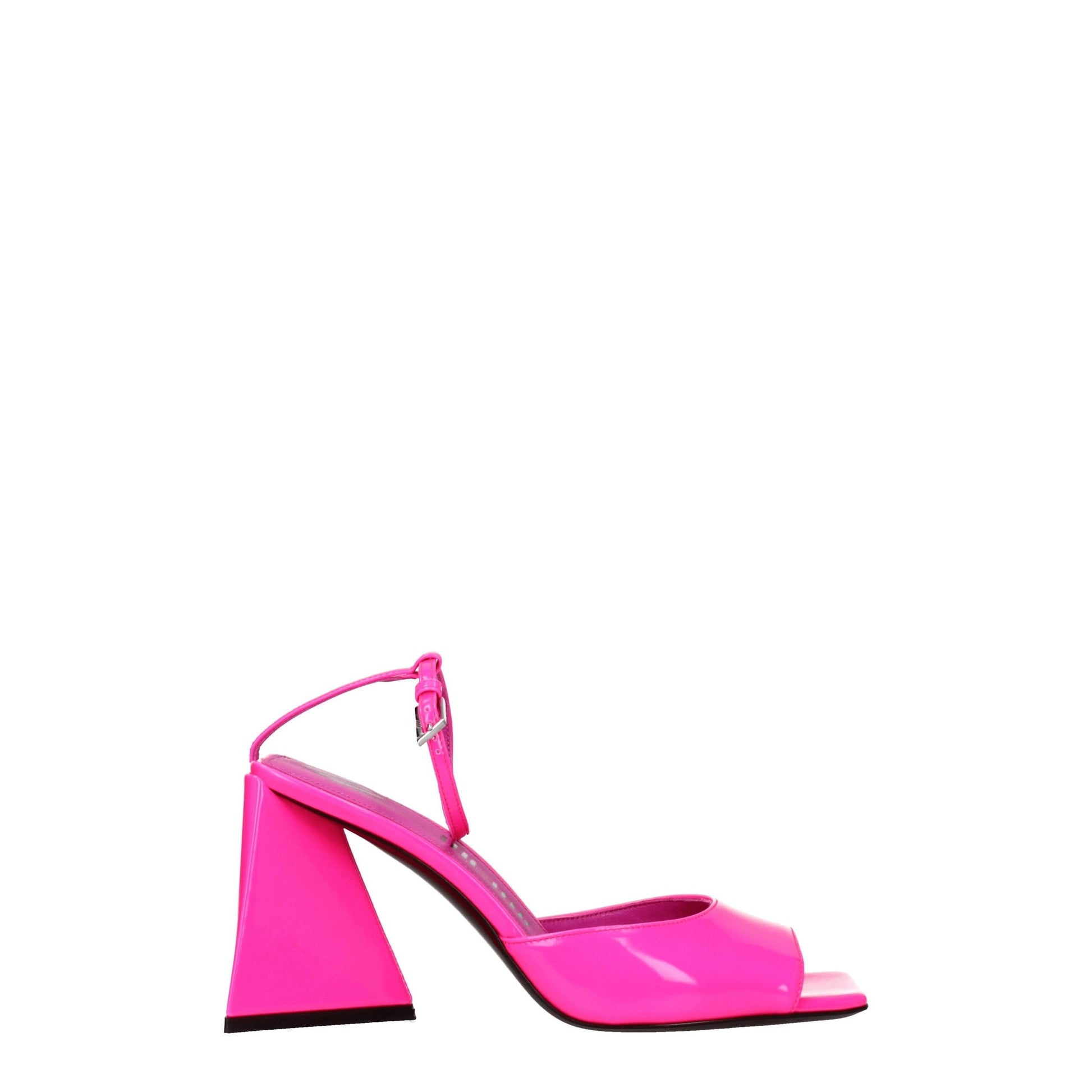 The Attico Pink Leather Stiletto Heel Sandals Curated Luxury Accessories by Orvyn