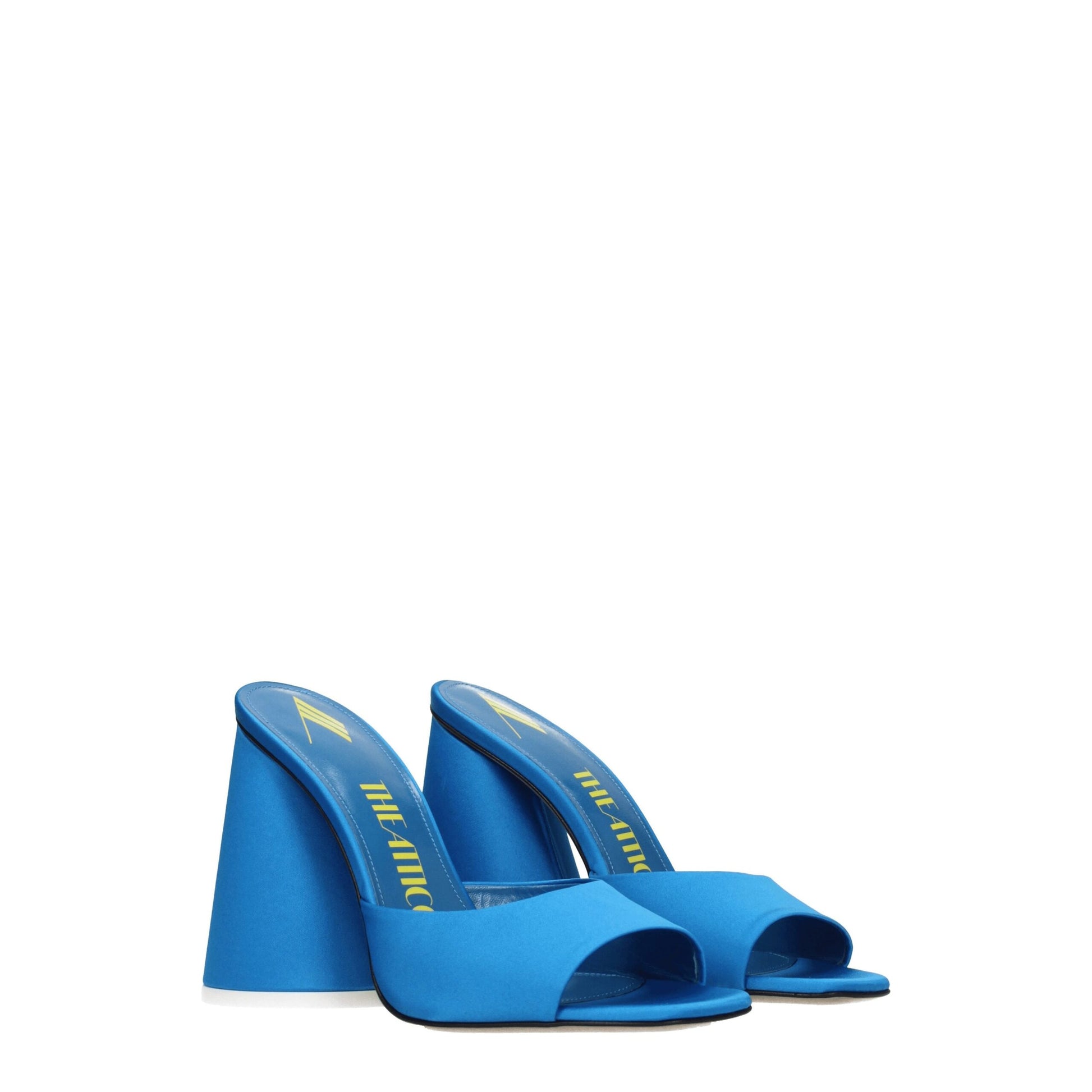 The Attico Light Blue Satin Platform Sandals Curated Luxury Accessories by Orvyn