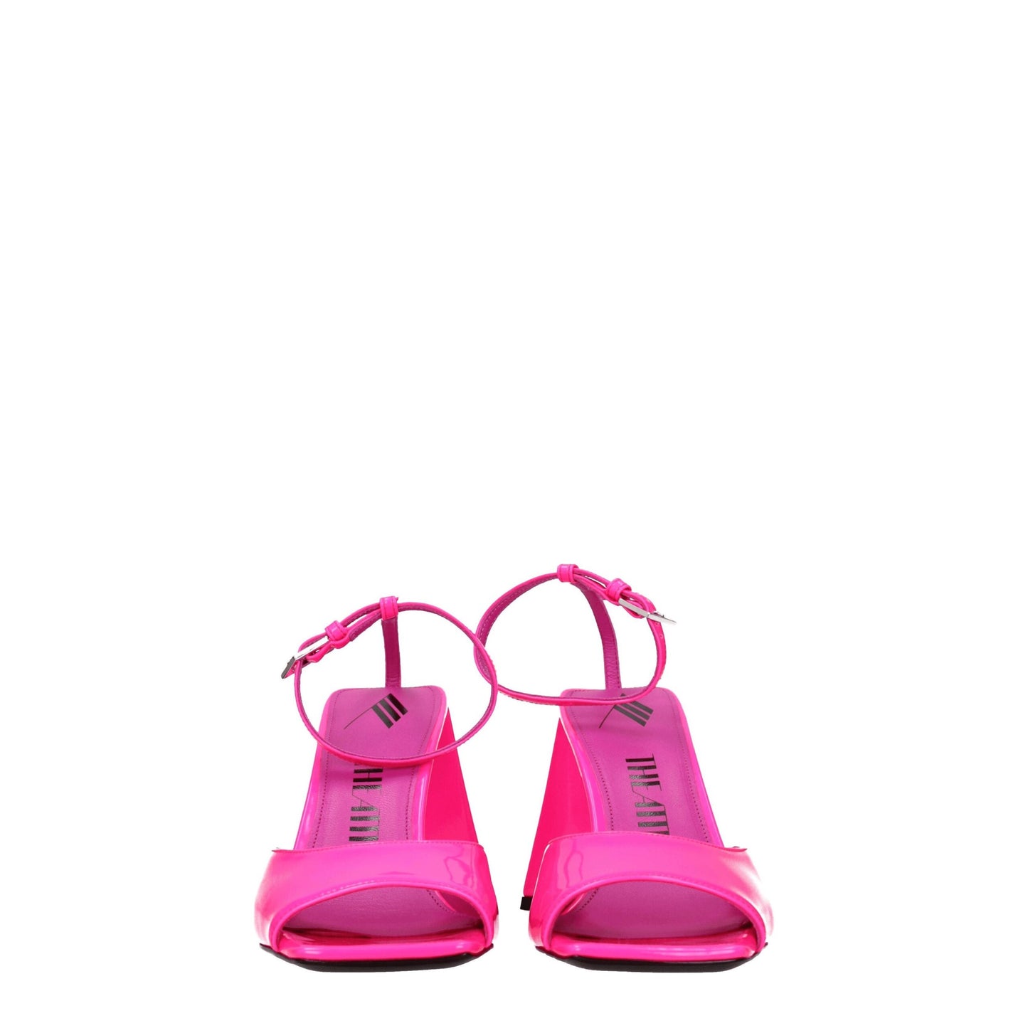 The Attico Pink Leather Stiletto Heel Sandals Curated Luxury Accessories by Orvyn