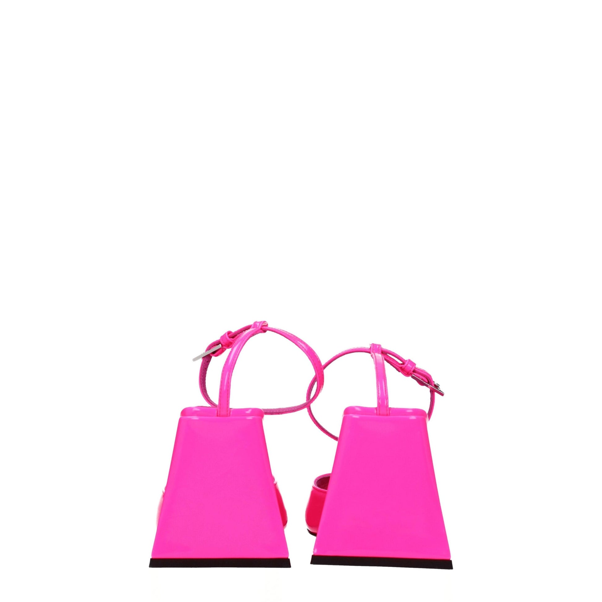 The Attico Pink Leather Stiletto Heel Sandals Curated Luxury Accessories by Orvyn