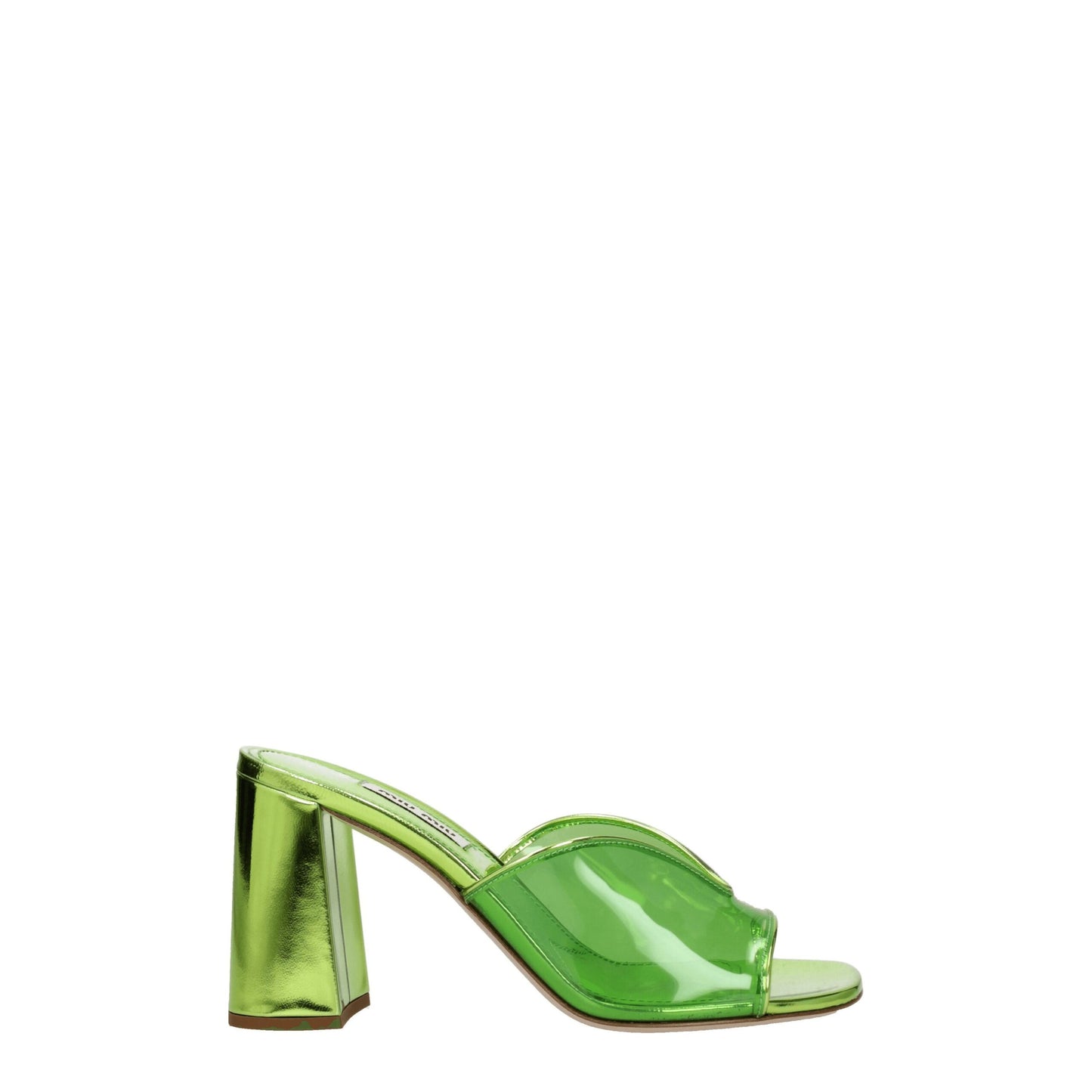 Miu Miu Green Plexiglass Platform Sandals Curated Luxury Accessories by Orvyn