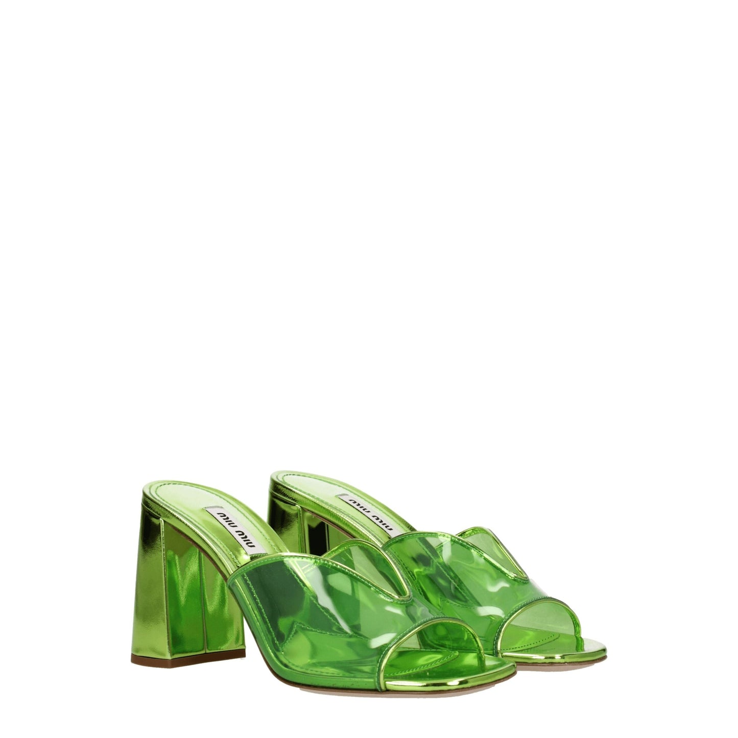 Miu Miu Green Plexiglass Platform Sandals Curated Luxury Accessories by Orvyn