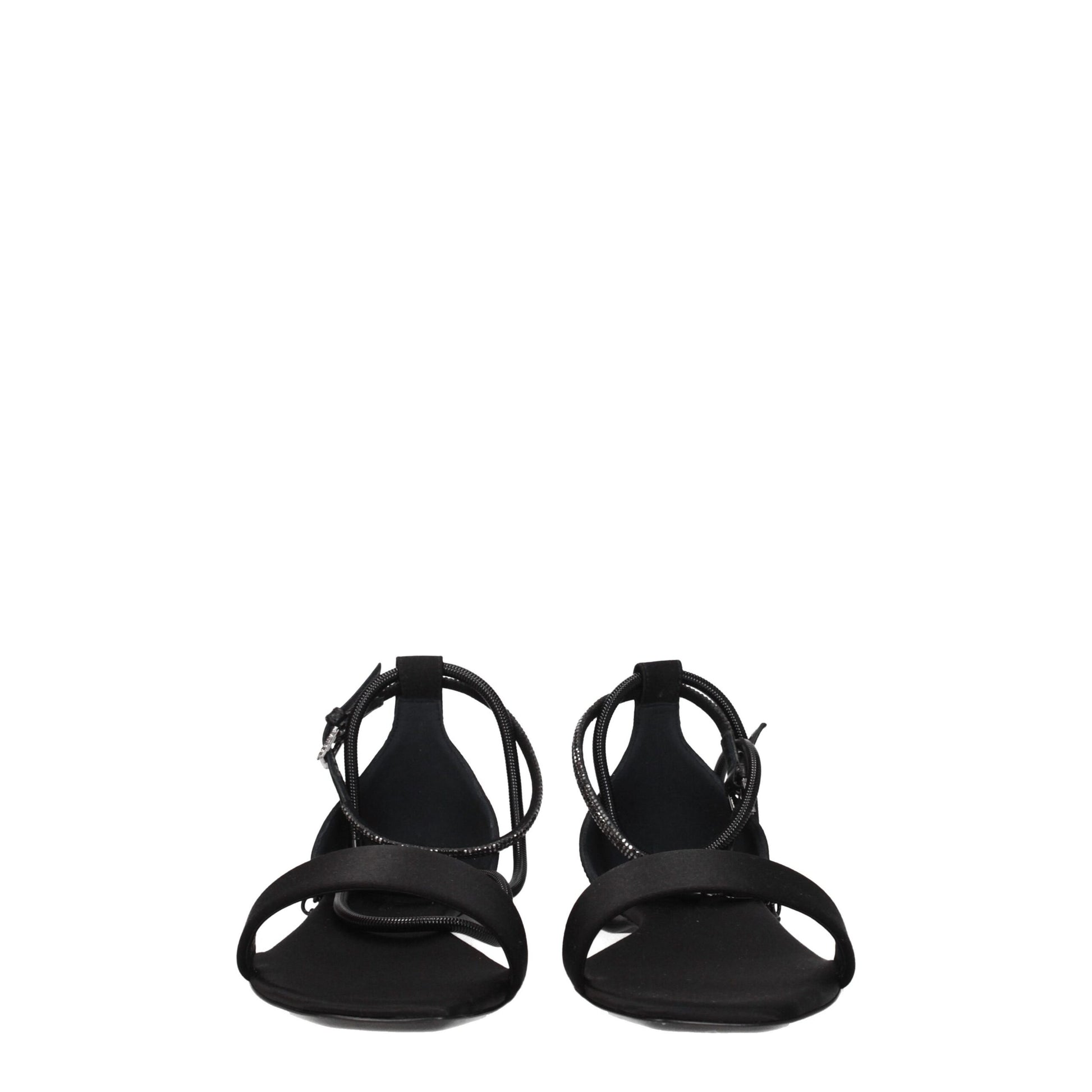Max Mara Black Satin Sandals Curated Luxury Accessories by Orvyn