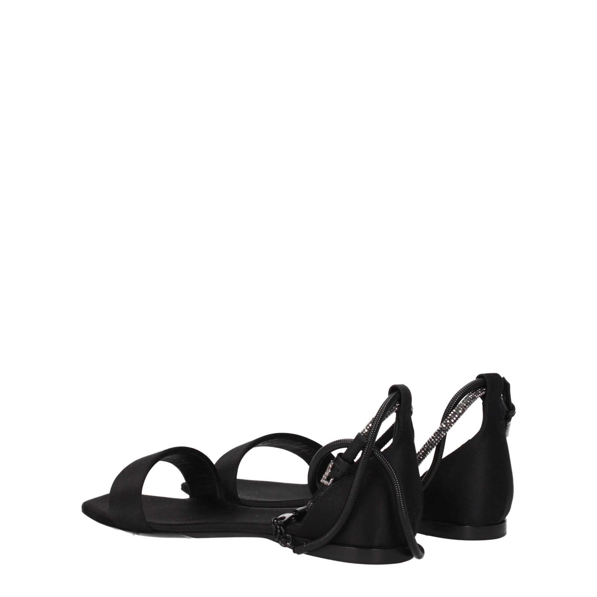 Max Mara Black Satin Sandals Curated Luxury Accessories by Orvyn