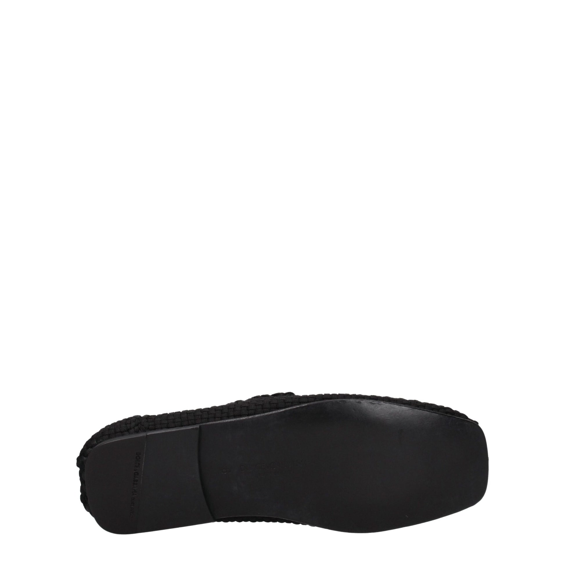 Dolce & Gabbana Black 'Slip-On' Loafers schwarz