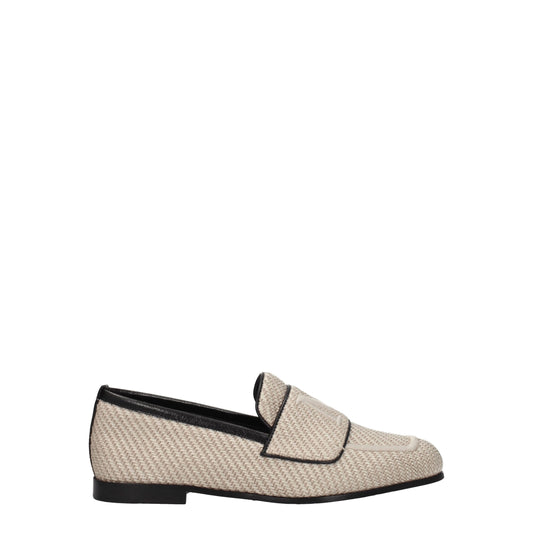 Max Mara Beige Fabric Slip-On Loafers Curated Luxury Accessories by Orvyn