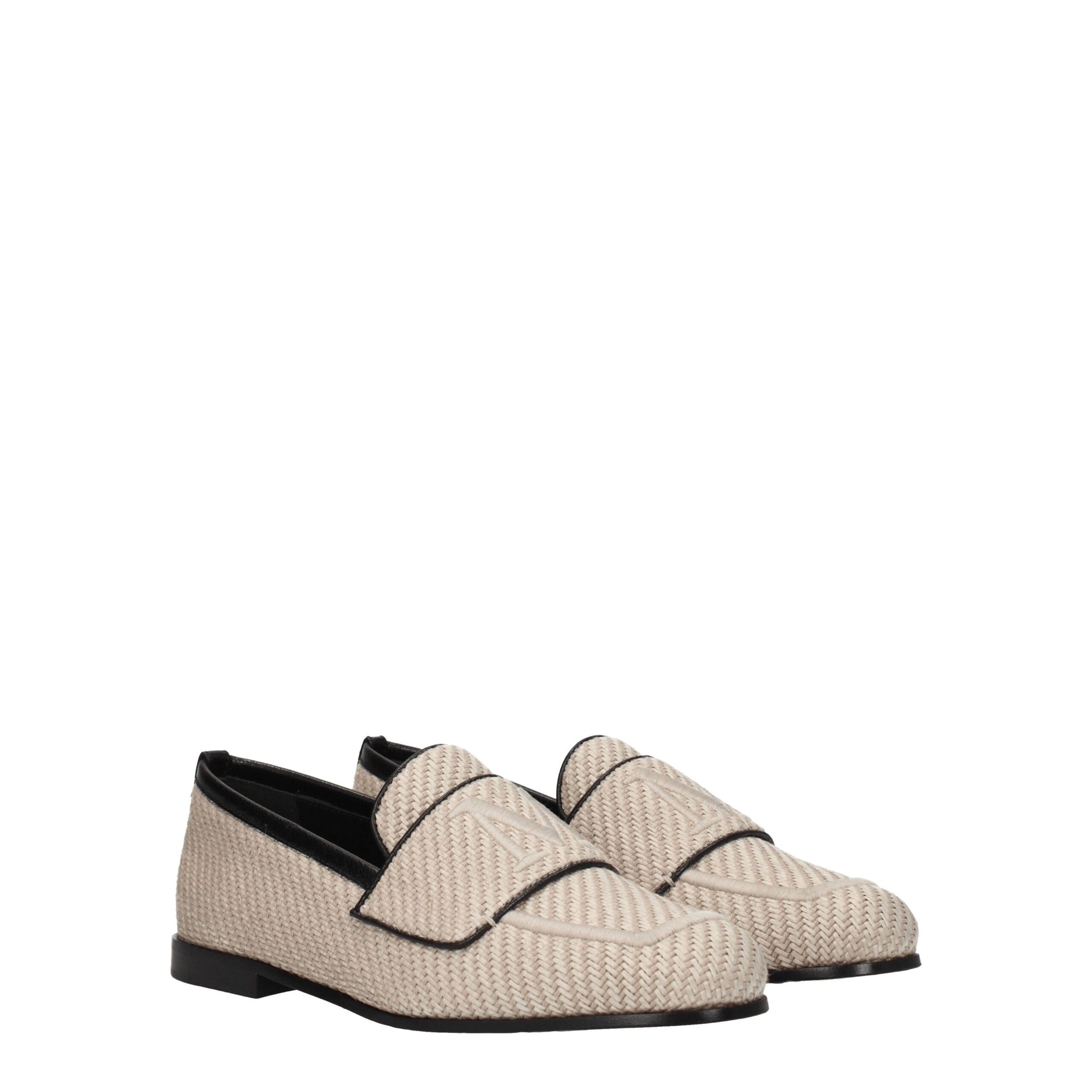 Max Mara Beige Fabric Slip-On Loafers Curated Luxury Accessories by Orvyn