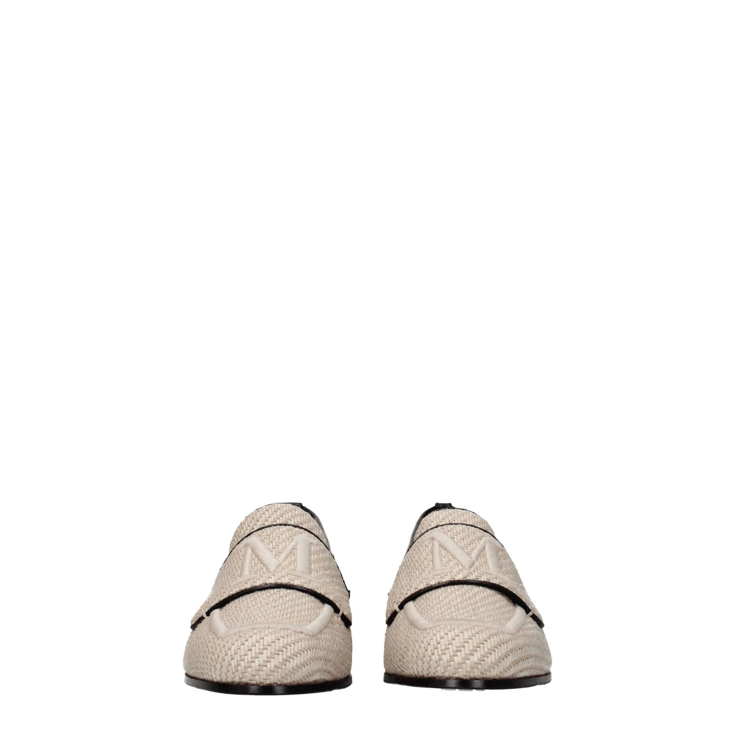 Max Mara Beige Fabric Slip-On Loafers Curated Luxury Accessories by Orvyn