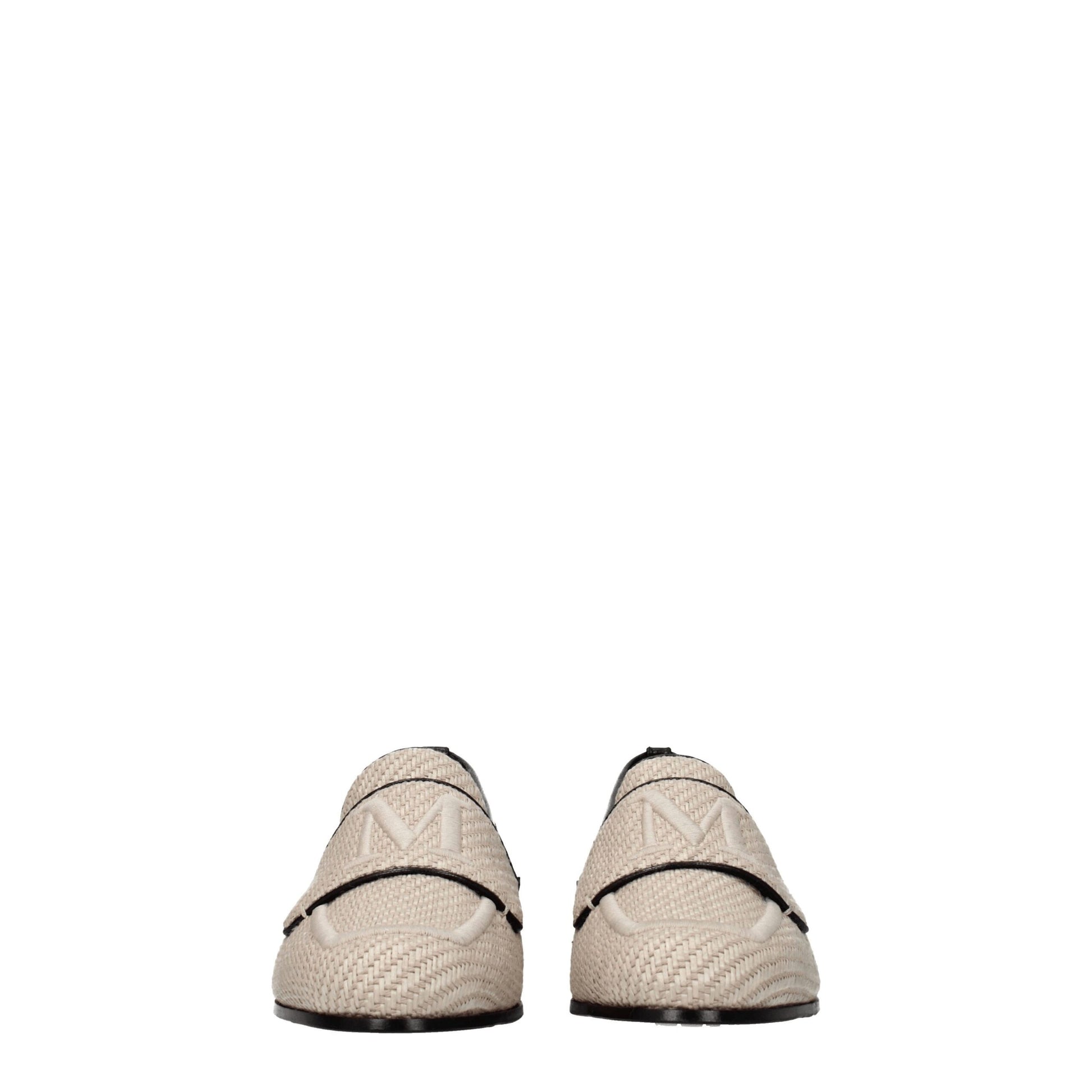 Max Mara Beige Fabric Slip-On Loafers Curated Luxury Accessories by Orvyn