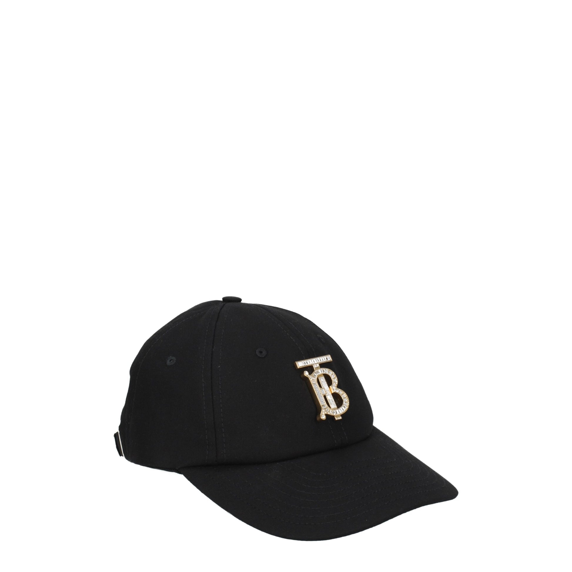 Burberry Black Cotton Cap (Baseball Hat) Curated Luxury Accessories by Orvyn