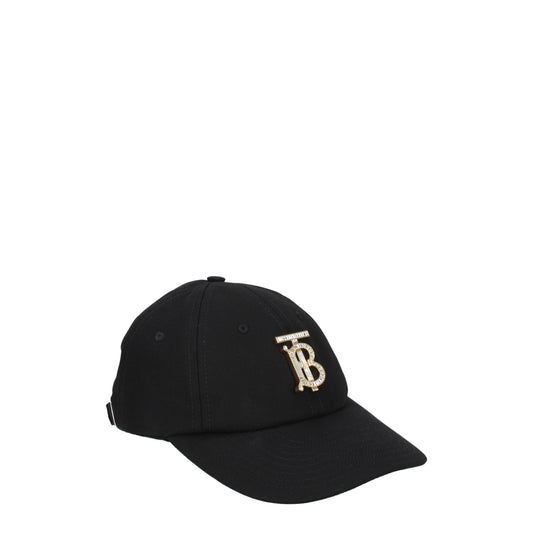 Burberry Black Cotton Cap (Baseball Hat) Curated Luxury Accessories by Orvyn