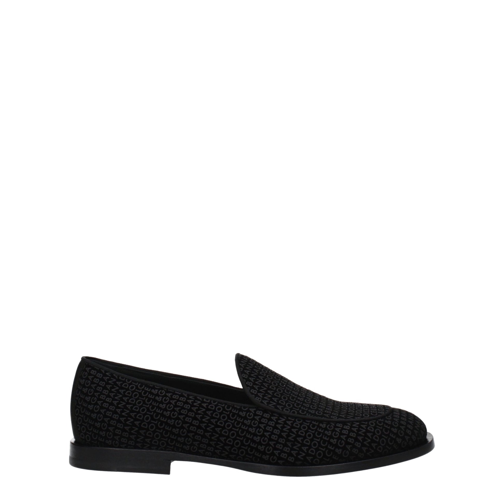 Dolce & Gabbana Black Velvet Slip-On Loafers Curated Luxury Accessories by Orvyn