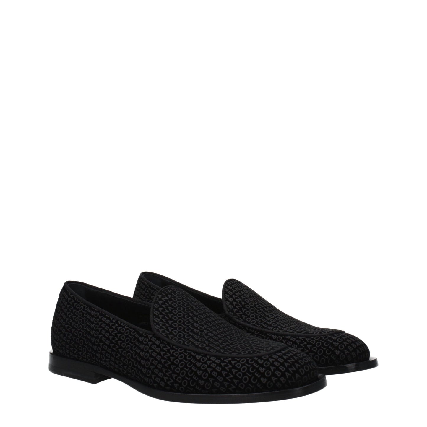 Dolce & Gabbana Black Velvet Slip-On Loafers Curated Luxury Accessories by Orvyn