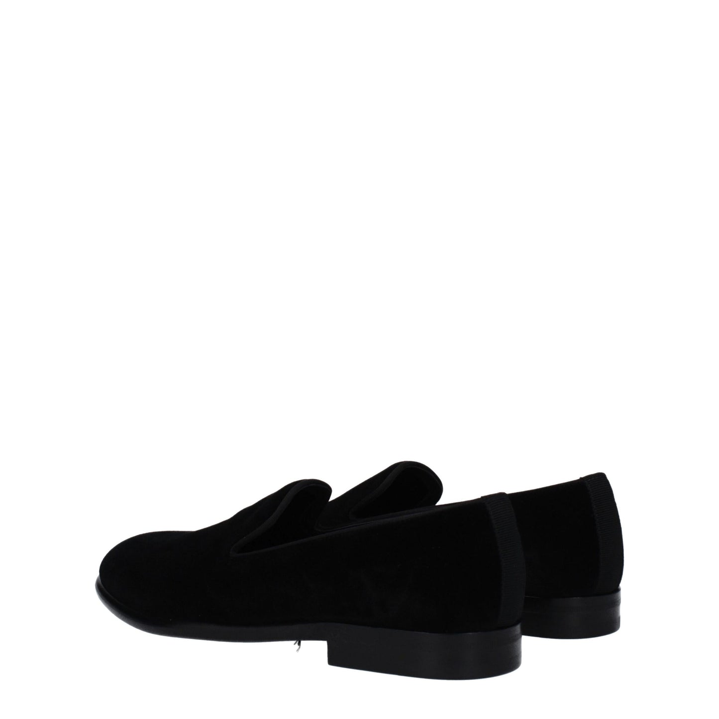 Dolce & Gabbana Black Velvet Slip-On Loafers Curated Luxury Accessories by Orvyn
